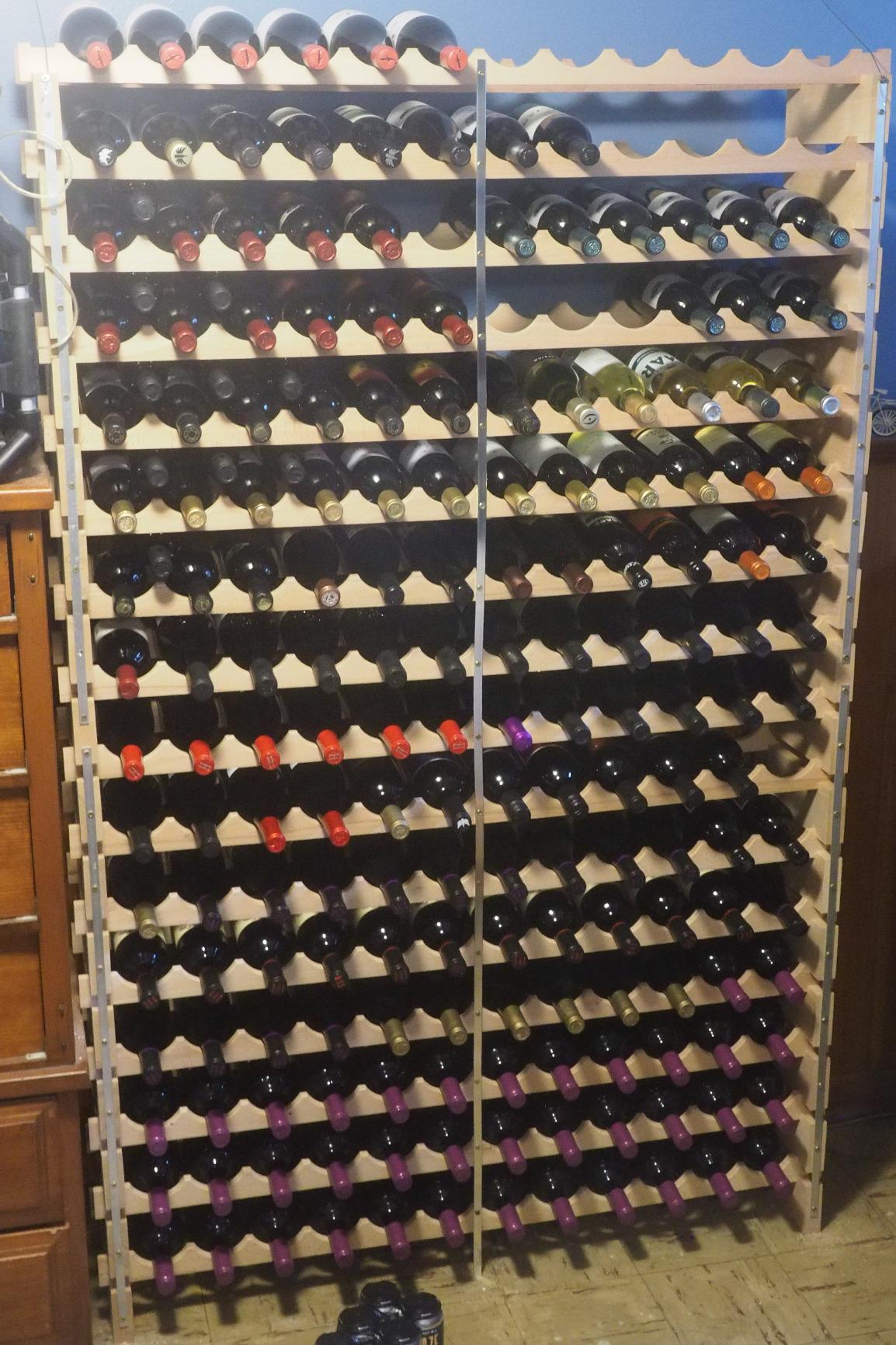 Modular Wine Rack Beechwood 48-144 Bottle Capacity 12 Bottles Across up to 12 Rows Newest Improved Model (144 Bottles - 12 Rows) customer photo 1