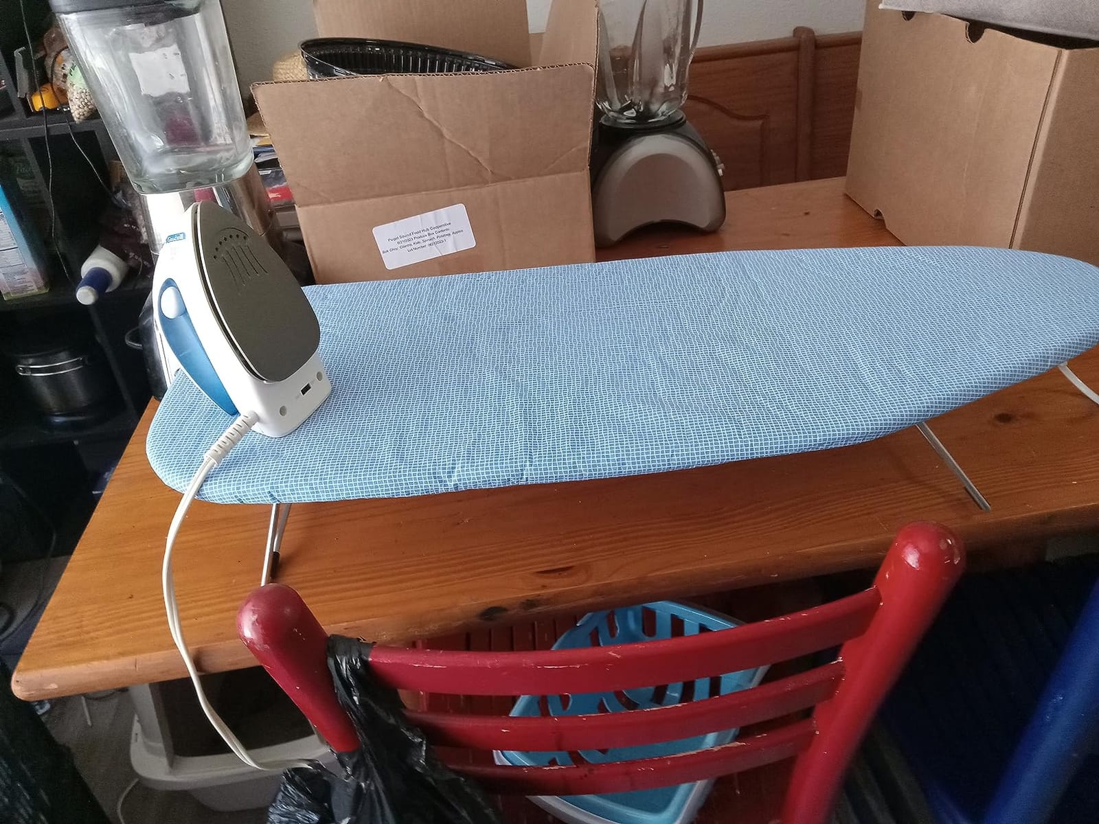 Whitmor Tabletop Ironing Board - Scorch Resistant Cover - Blue customer photo 1