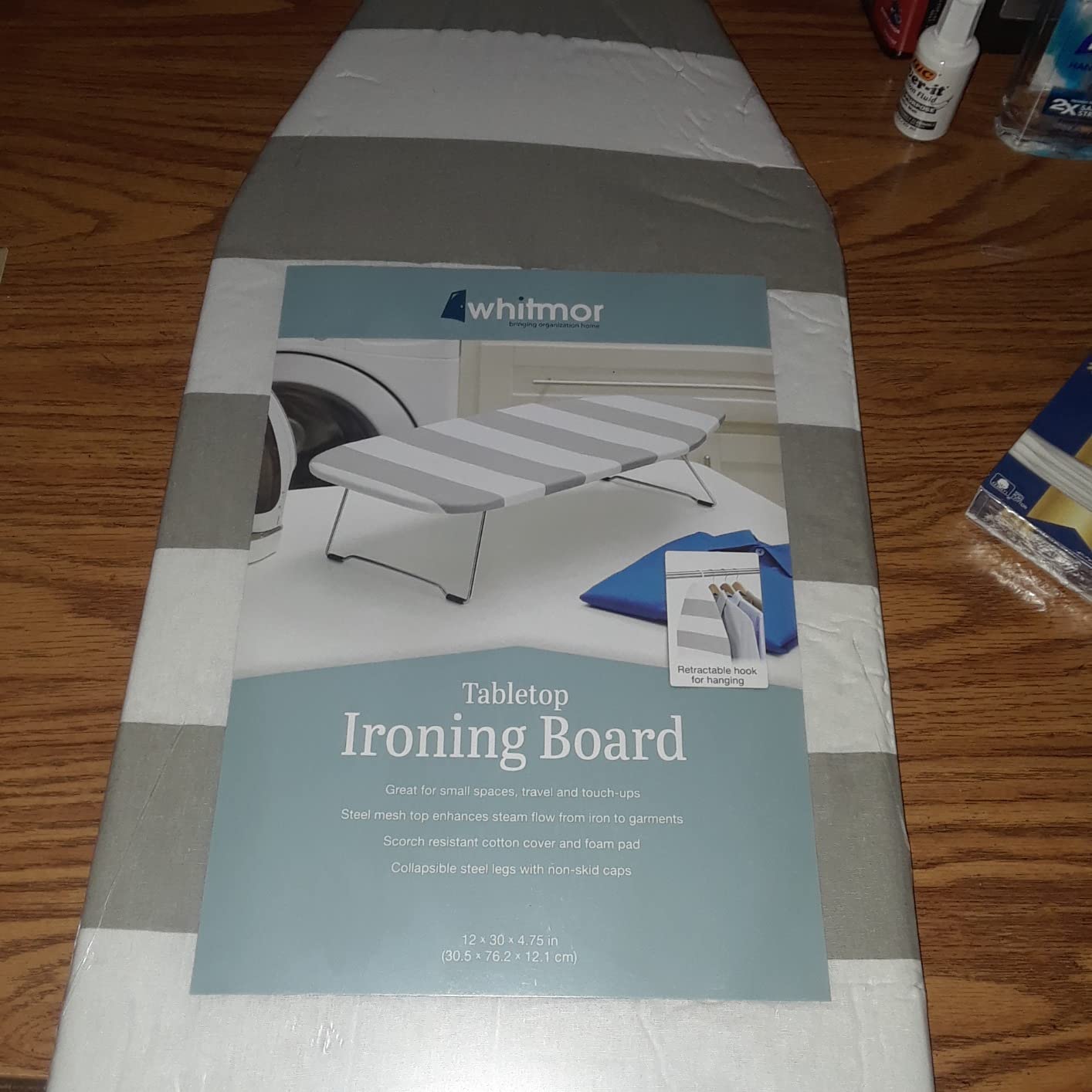 Whitmor Tabletop Ironing Board - Scorch Resistant Cover - Blue customer photo 2