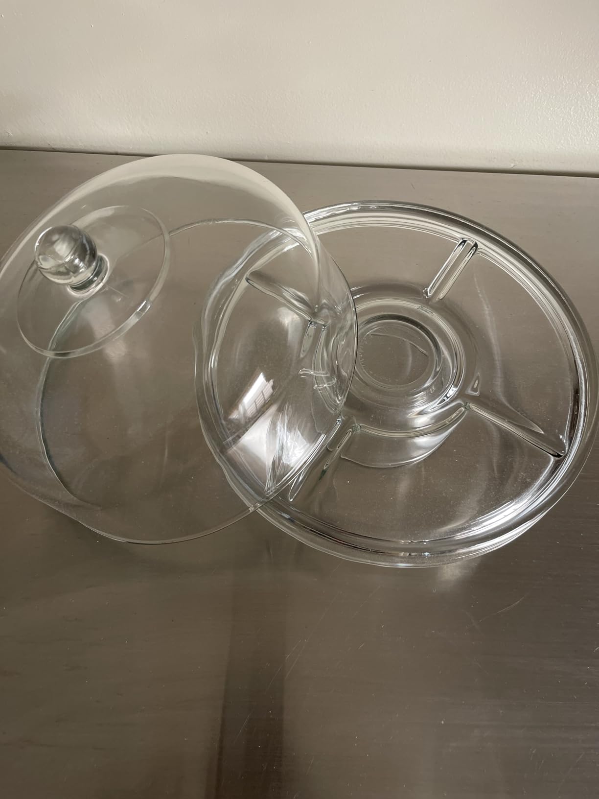Libbey Selene 6-in-1 Domed Cake Stand, Unique Space Saving Glass Cake Stand with Dome, Multi-Purpose Dip Bowl To Serve Snacks and More customer photo 1