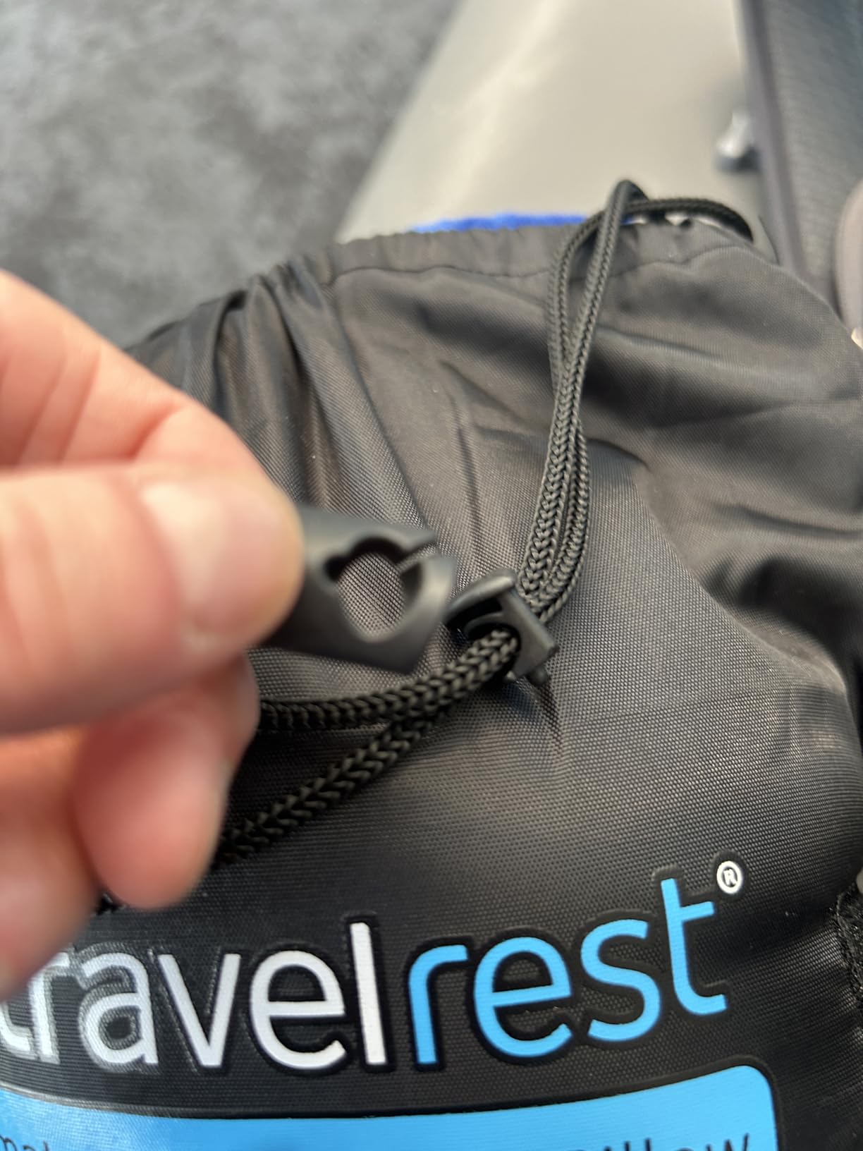 TRAVELREST Nest Neck Pillow Travel Essentials - Memory Foam Support - Blue | Breathable, Compact, Soft and Comfortable Design, Head & Shoulder Support For Long Flight Travel, Lightweight Washable Cover customer photo 1