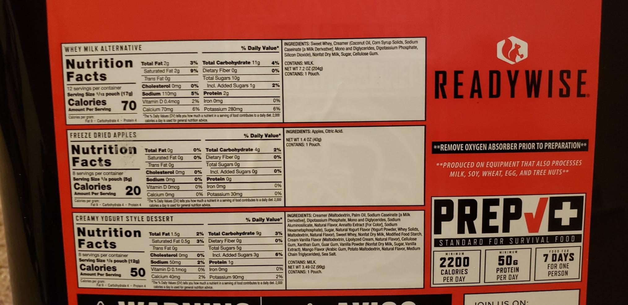 READYWISE Emergency Food Supply Survival Bucket, 132 Servings customer photo 1