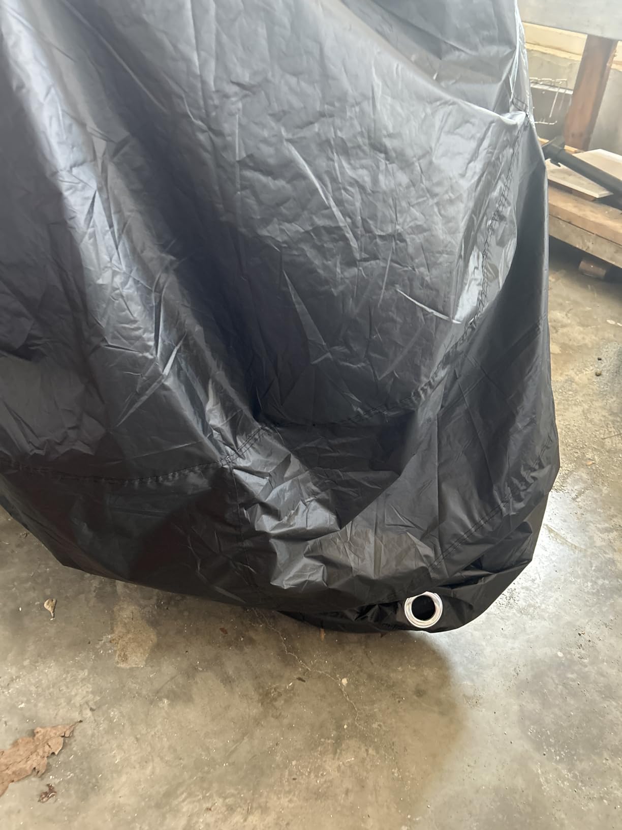 XYZCTEM Motorcycle Cover All Season Waterproof Sun-Proof Outdoor | Fits up to 116'' Motorcycle Covers, Fits for Harley Davidson, Honda, Suzuki, Kawasaki, Yamaha, with Lock Hole, Black&Silver customer photo 1