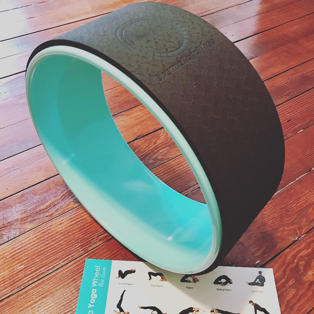 Dharma Yoga Wheel Basic - Spine Roller and Back Ring, Stretches Ligaments, Muscles with Foam Padding for Deeper Poses | Yogic Stretching and Alignment with Circle Design customer photo 2