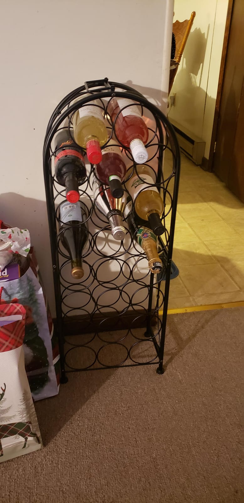 Sorbus Mini Freestanding Floor Wine Rack, Bottle Storage (23 Bottle, Black) customer photo 1