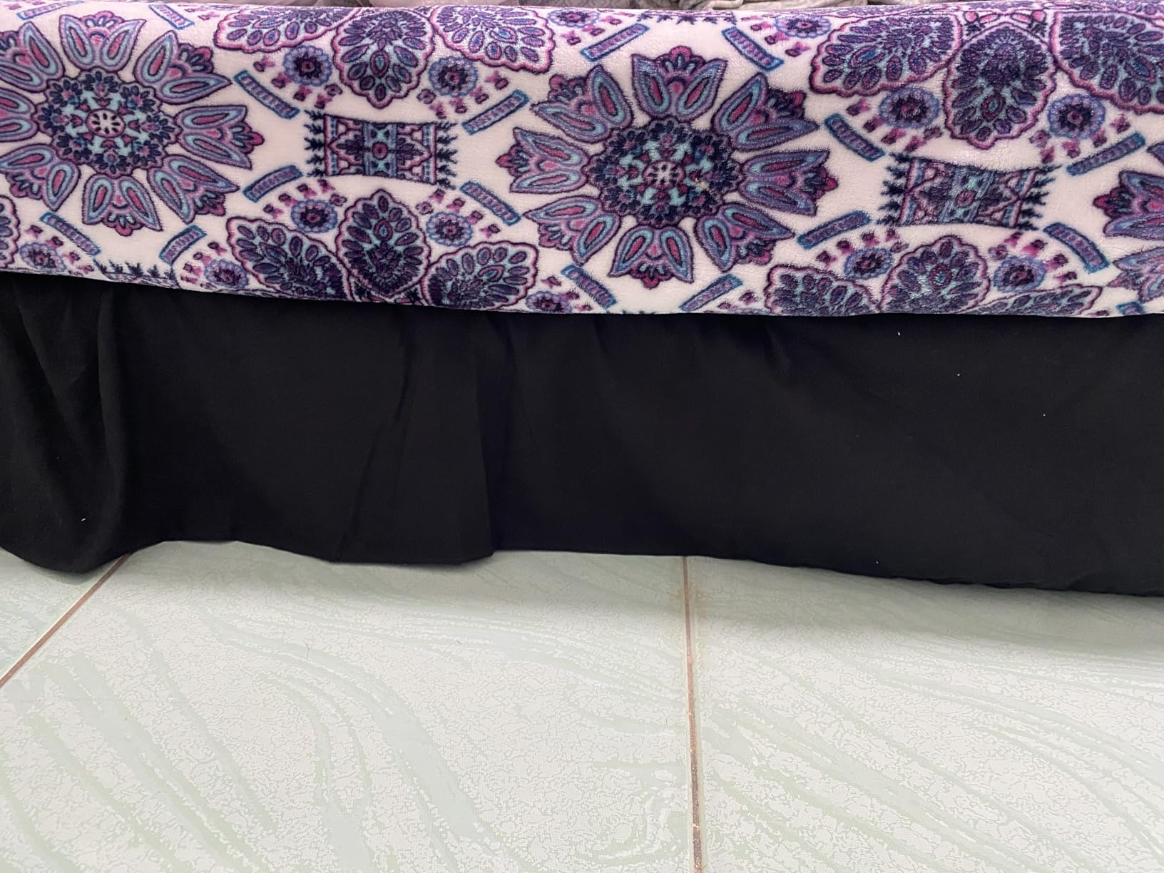 Queen Bed Skirt, Hides Under-Bed Storage 16 Inch Drop, Pleated, Beige customer photo 1