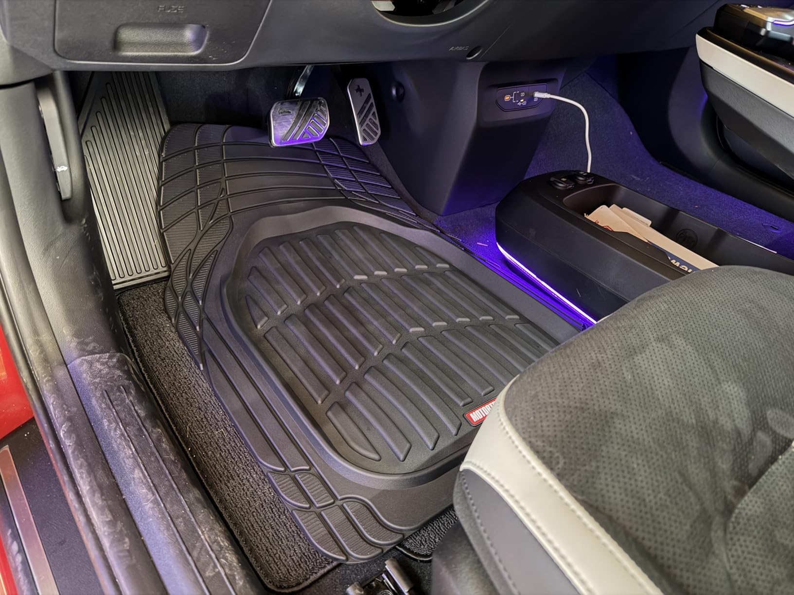 Motor Trend FlexTough Floor Mats for Cars, Black Deep Dish All-Weather Car Mats, Waterproof Trim-to Fit Automotive Floor Mats for Cars Trucks SUV, Universal Floor Liner Car Accessories customer photo 2