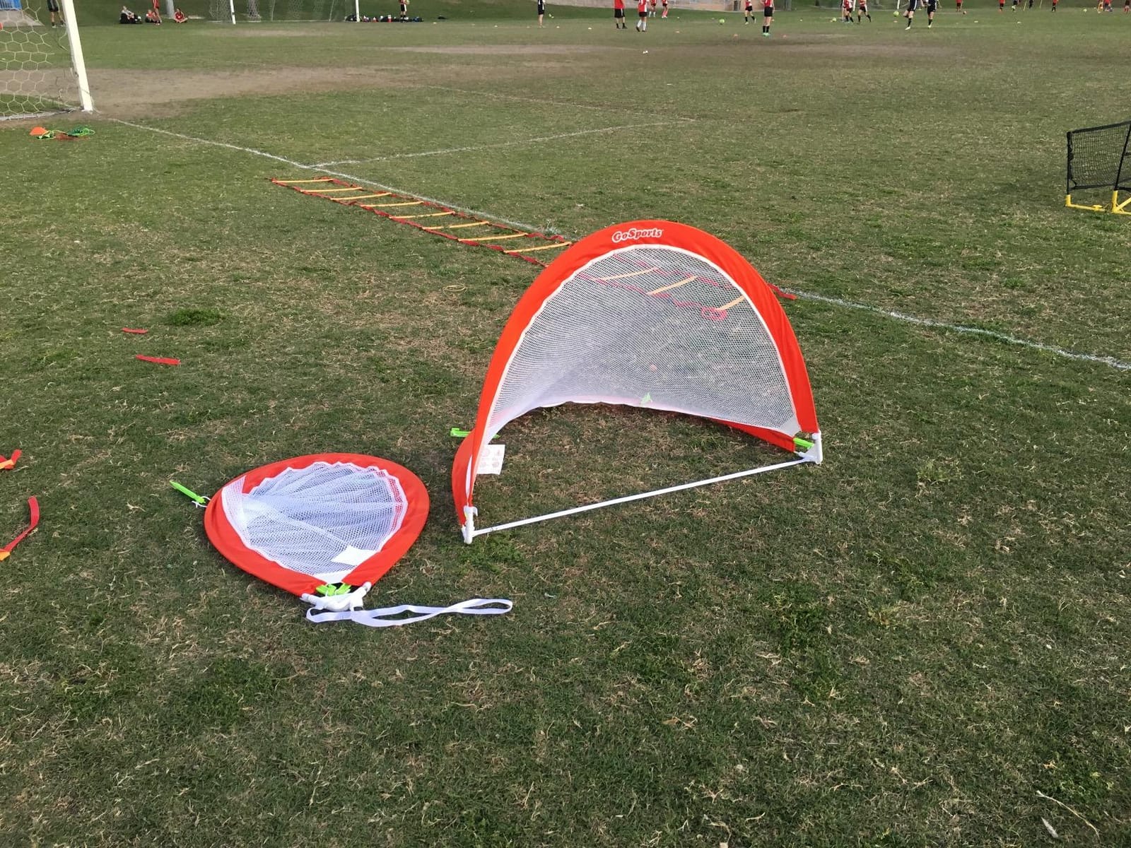 GoSports Portable Pop-Up Soccer Goals - Two Nets, Agility Cones, Carrying Case customer photo 2