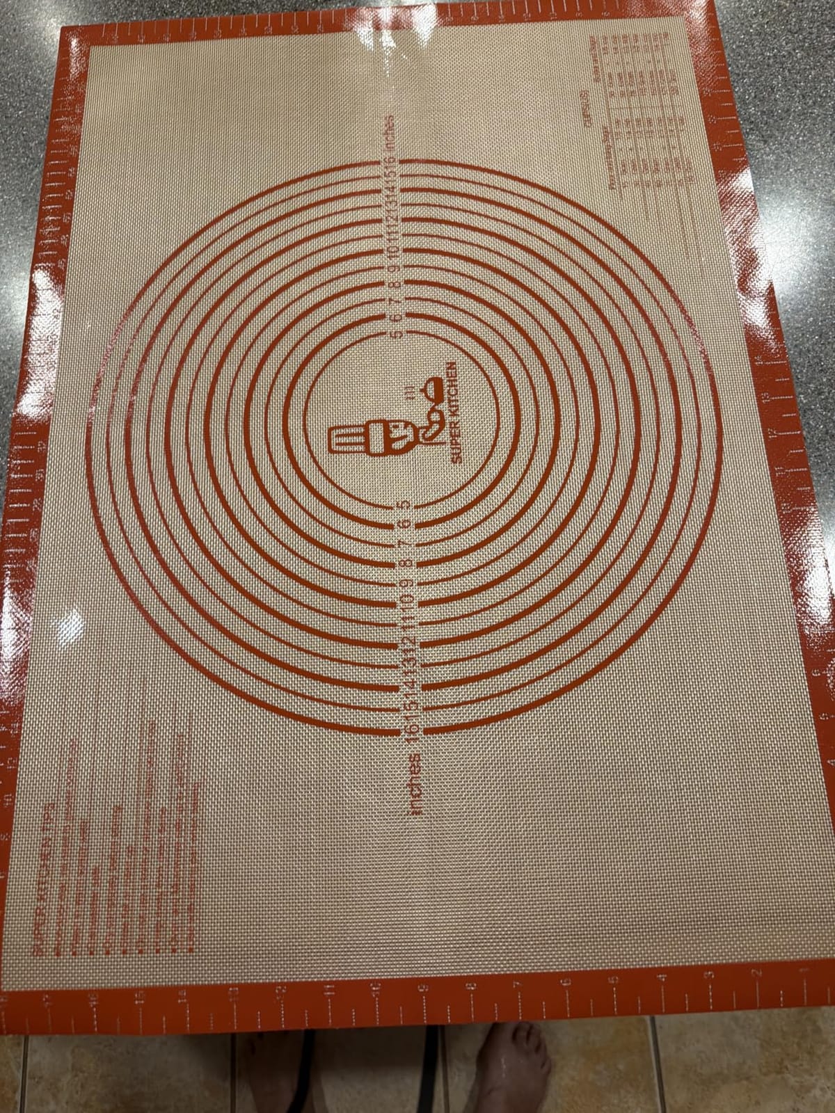 Folksy Super Kitchen Non-slip Silicone Pastry Mat, 28x20 Extra Large with Measurements customer photo 2