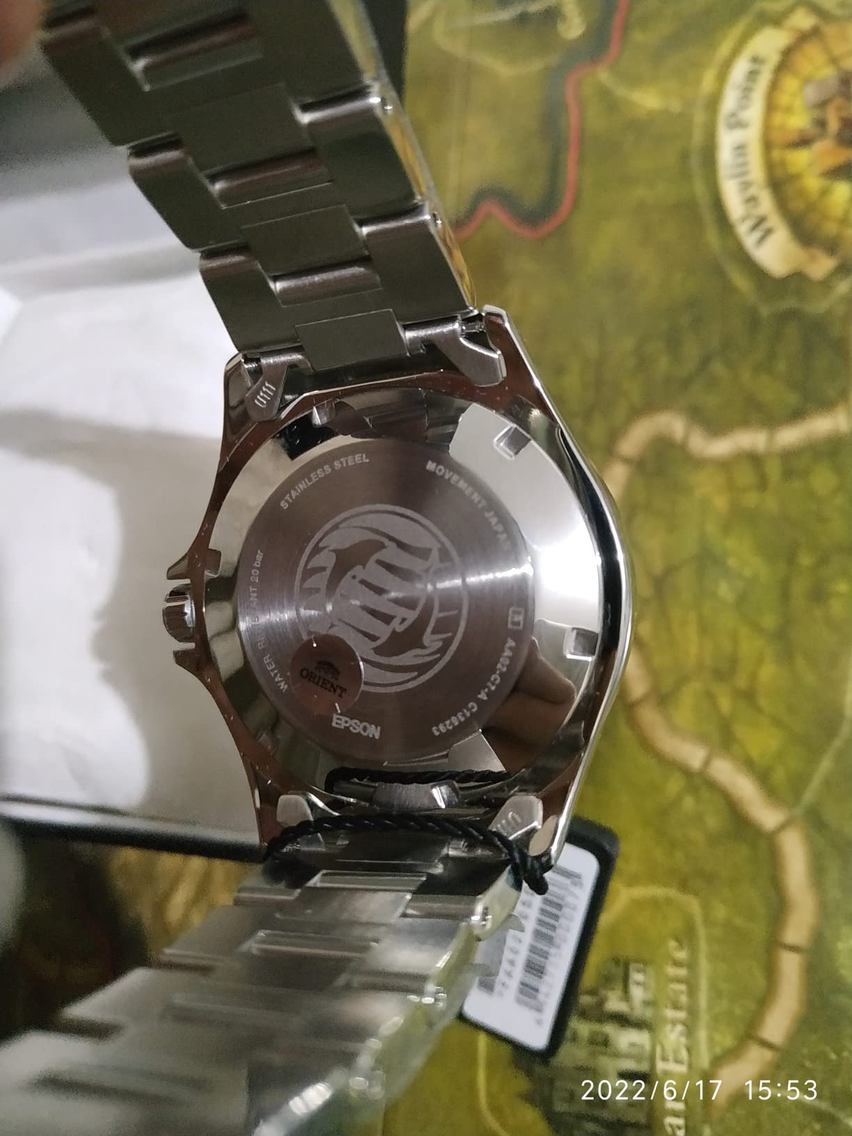 Orient AA02 Diver Automatic/Hand-Winding Movement, 41.5 mm Diver Style Watch, 200 m Water Resistance, Stainless Steel Case customer photo 2