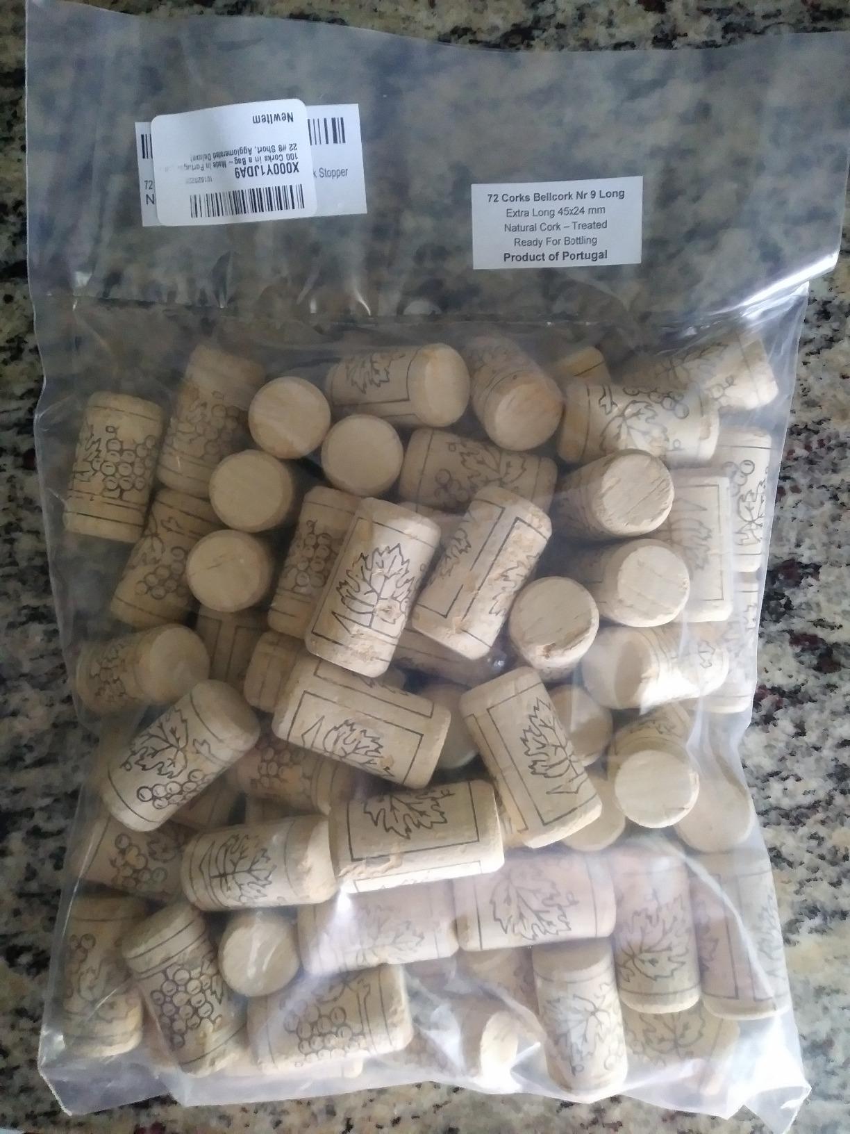 100 Corks in a Bag - Made in Portugal (38 x 22 #8 Short, Agglomerated Deluxe) customer photo 1