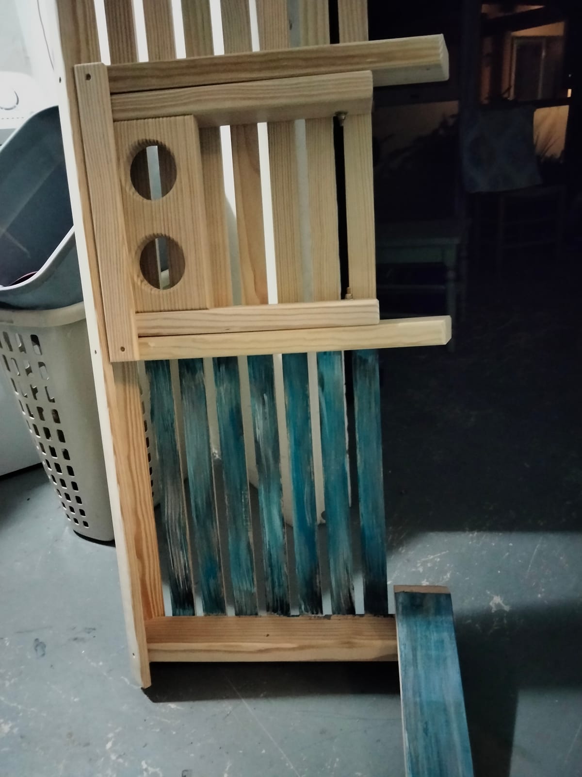 Porchgate Amish Heavy Duty Console Porch Swing with Fold Down Cup Holders in Unfinished - Amish Made in The USA from Treated Pine, Hanging Chains Included customer photo 1