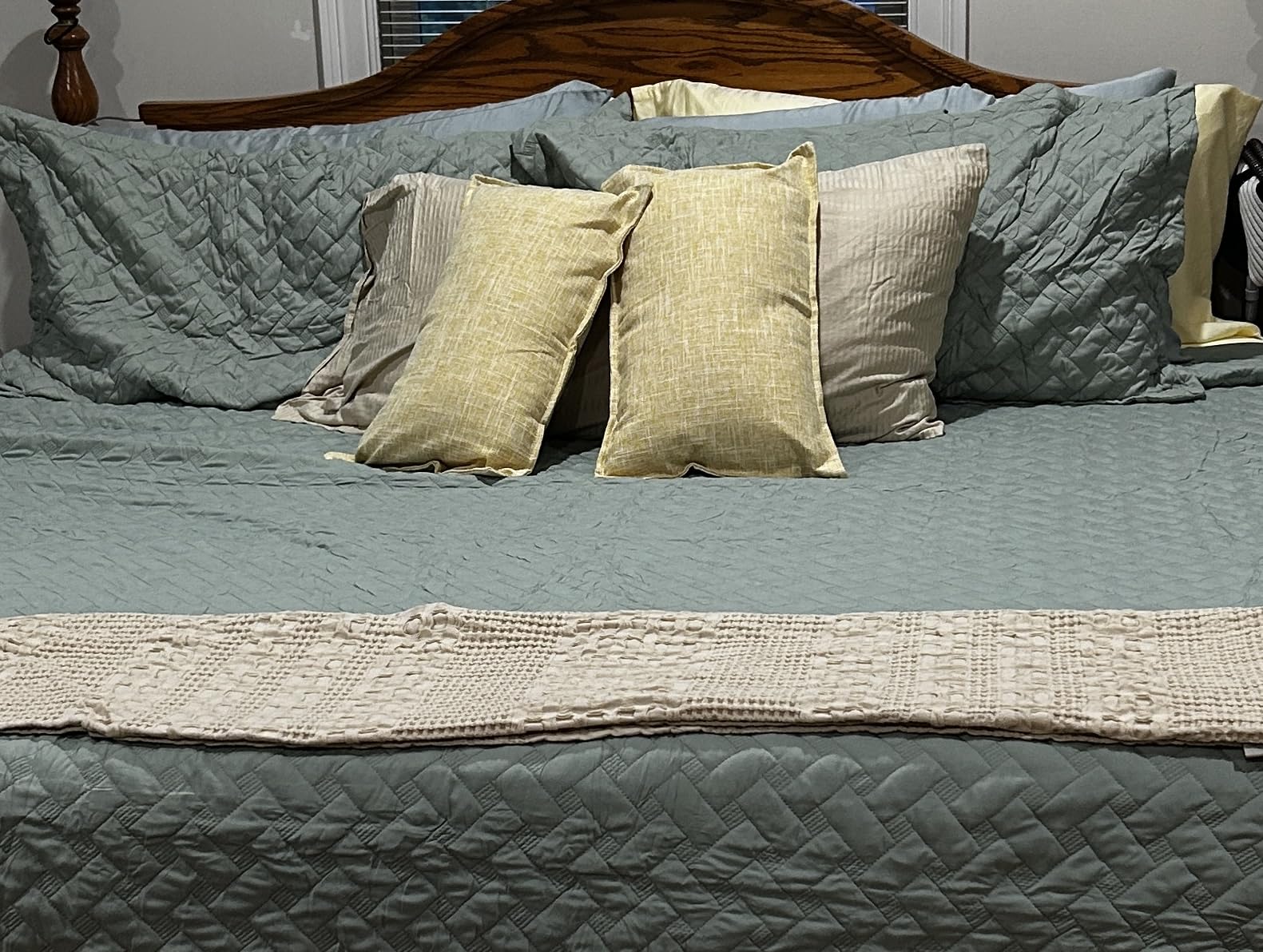 Bedsure Quilts King Size - Grey Bedspreads King Size with Basket Weave Pattern, Soft Quilt Bedding Set, Lightweight Comforter Set Coverlet for All Seasons with 2 Pillow Shams (106