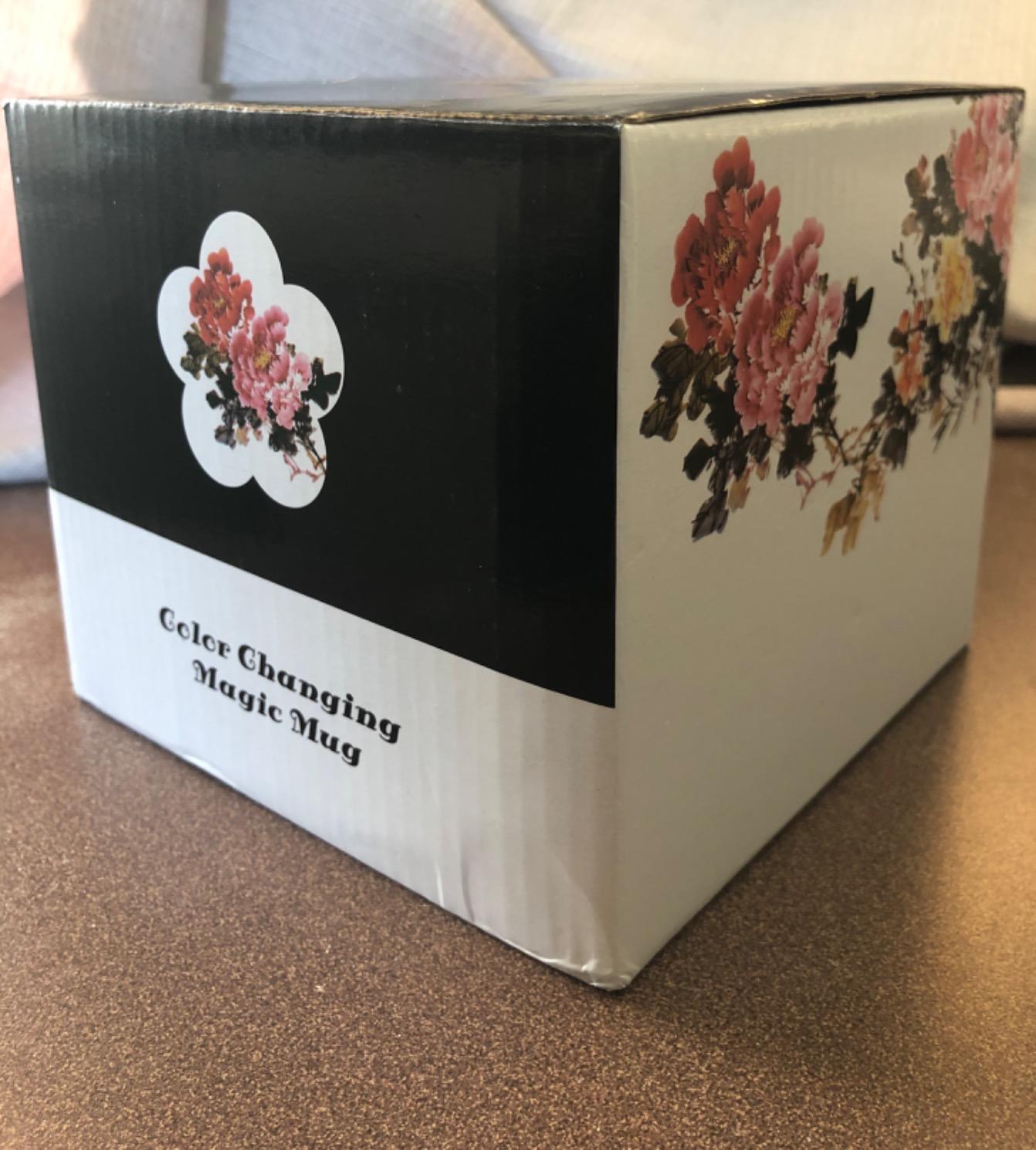 Floral Color Changing Coffee Mug, 16oz | Ceramic Magic Tea Cup for Women, Plum Blossom Design, Heat Sensitive, Gifts for Mom Wife Mother's Day customer photo 2