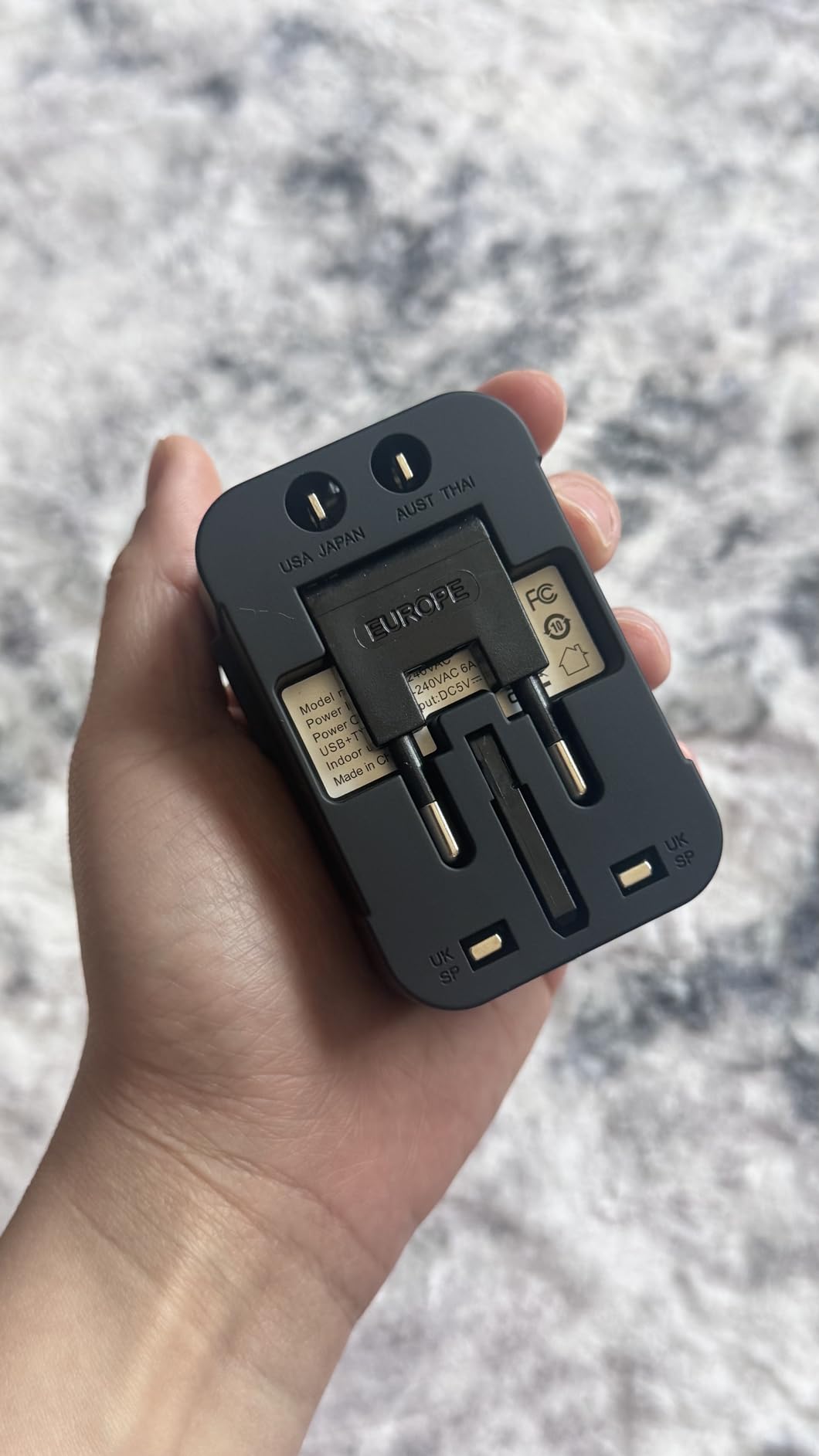 Universal Travel Adapter USB C, All in One Worldwide Plug Adapter, Black | Fast Charge GaN PD3.0, Type C USB-A Quick Charging, International Wall Charger, AC Power Outlet Converters, for USA EU UK AUS customer photo 1