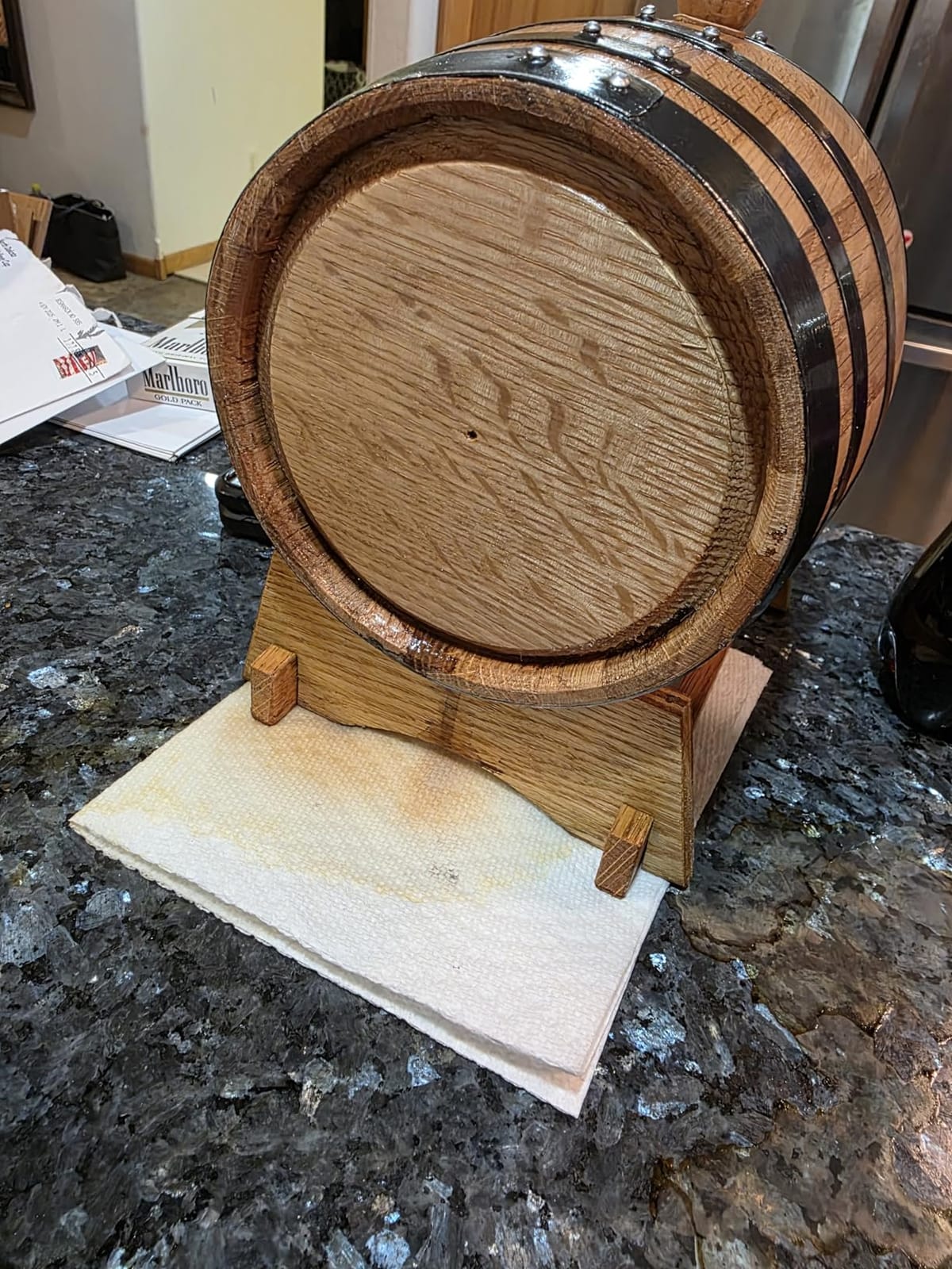 2 Liter American Charred Oak Aging Barrel, Mini Whiskey Barrel Keg customer photo 2