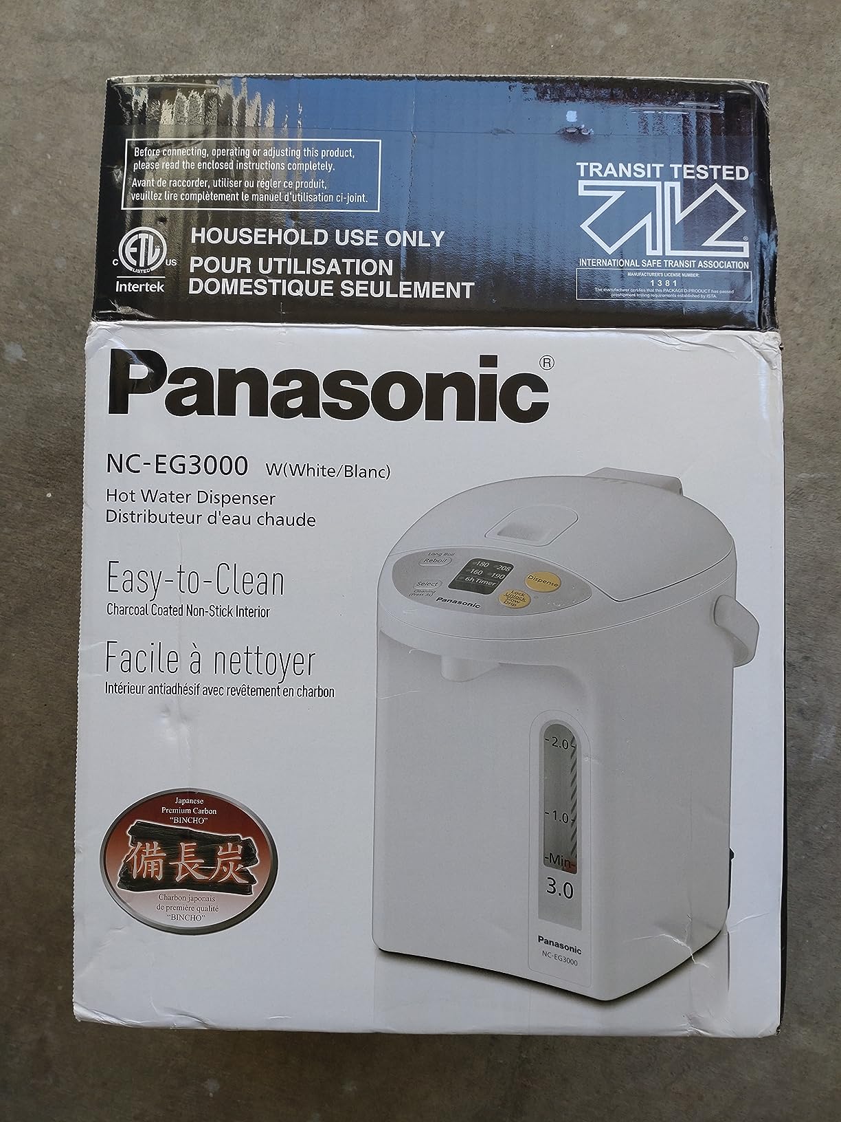 Panasonic Electric Thermo Pot Hot Water Boiler Dispenser NC-EG4000, Slow-Drip Mode for Coffee, Ideal for Tea, Hot Cocoa, Soups and Baby Food, Four Temperature Settings, 4.2 Quarts (4.0L), 700W, White customer photo 2