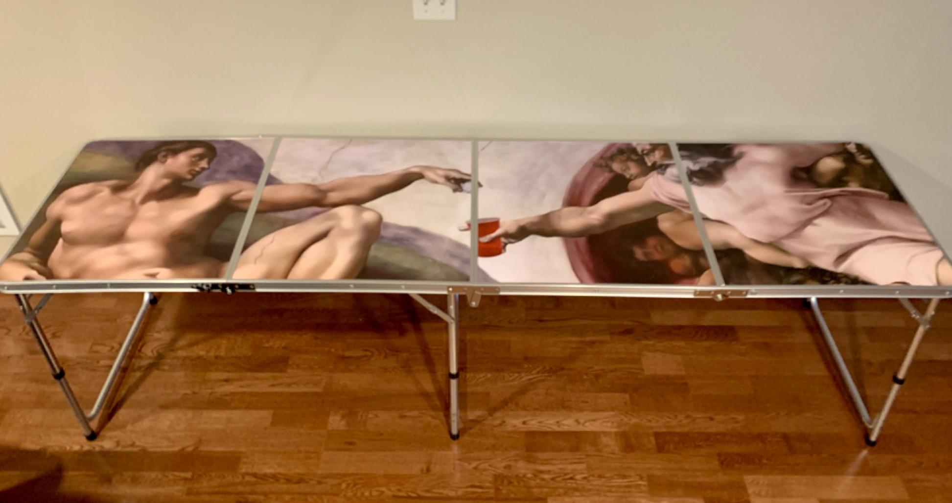 8' Folding Beer Pong Table with Bottle Opener customer photo 1