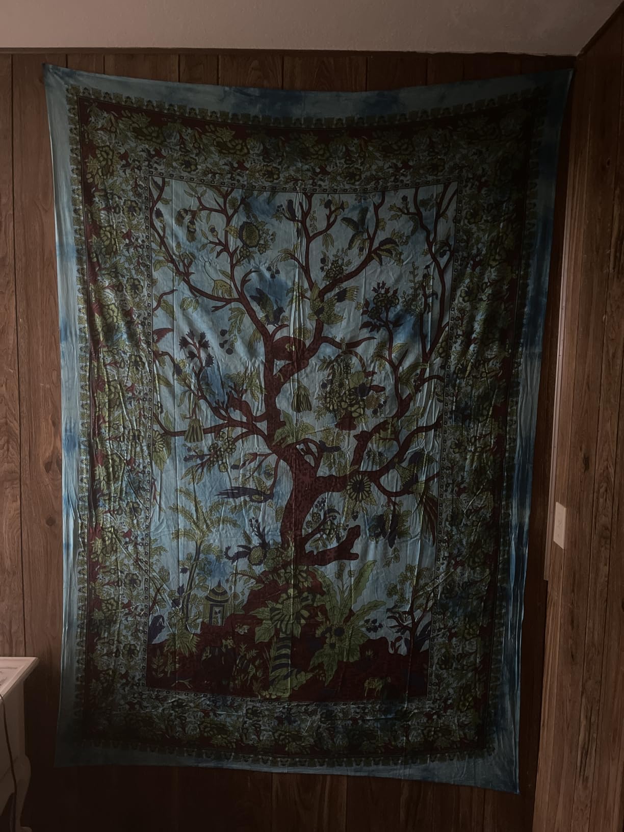 The Boho Street Turquoise Tree of Life Twin Size Indian Bohemian Wall Art - Mandala, Hippie Tapestries Psychedelic Boho Tapestry, Wall Hanging for Bedroom (52x82 Inches) customer photo 1