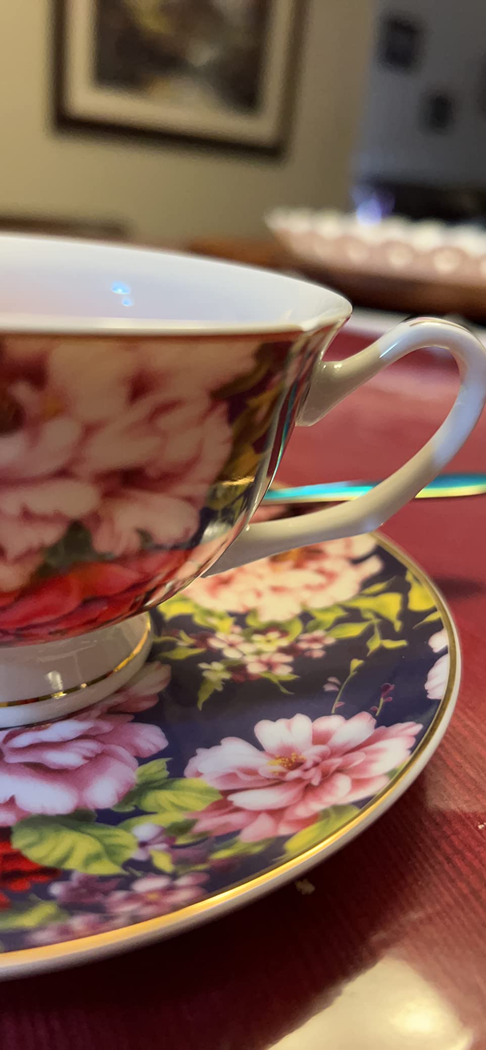 BTaT- Floral Tea Cups and Saucers, 8 oz, Set of 6 customer photo 1