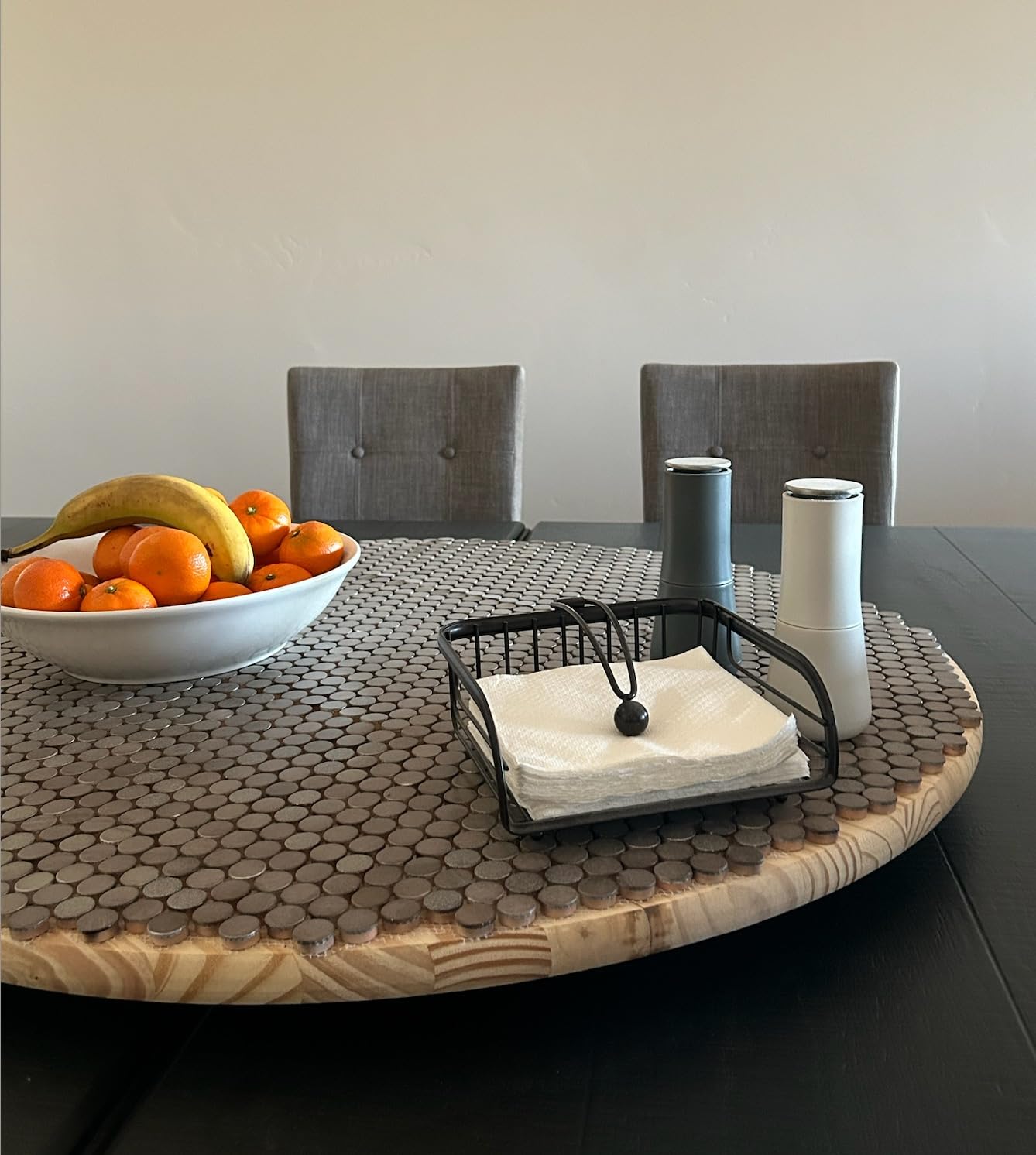 Spectrum Ashley Flat Napkin Holder Basket for Kitchen Counter & Dining Table Decor, Black customer photo 2