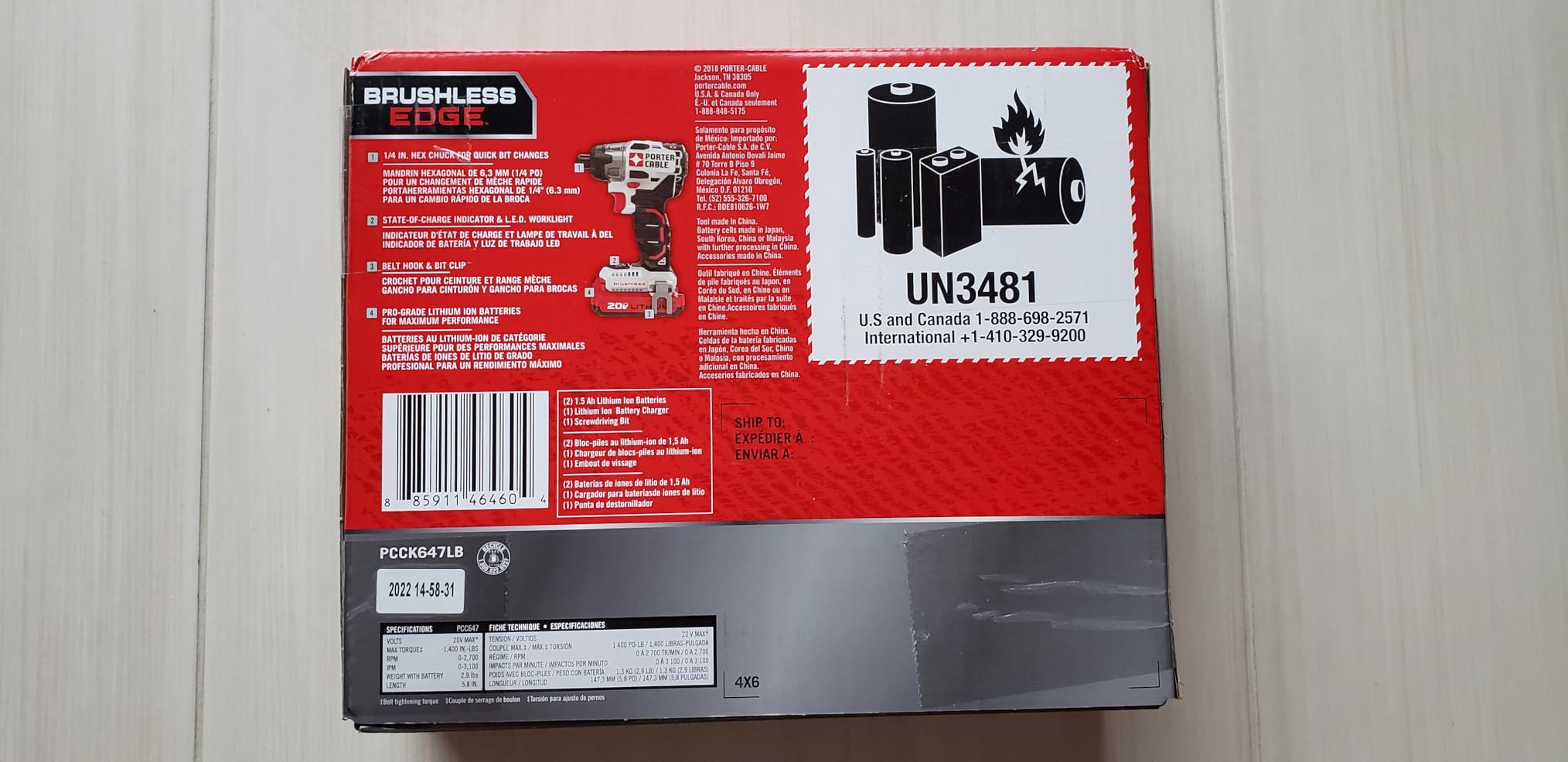 PORTER-CABLE 20V MAX Impact Driver, 1/4 Inch, 2,700 RPM, Battery and Charger Included (PCCK647LB) customer photo 2