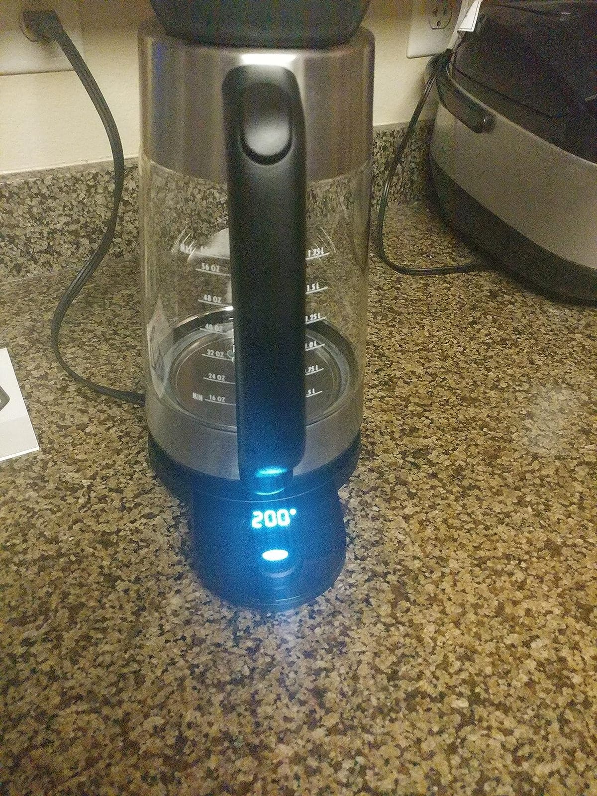 OXO Brew Adjustable Temperature Kettle, Electric Kettle, Stainless Steel | 1.75 L Capacity, Borosilicate Glass, Precise Temp Control, Cord Free, Automatic Shut-Off, Ideal For Tea & Pour-Over Coffee customer photo 2