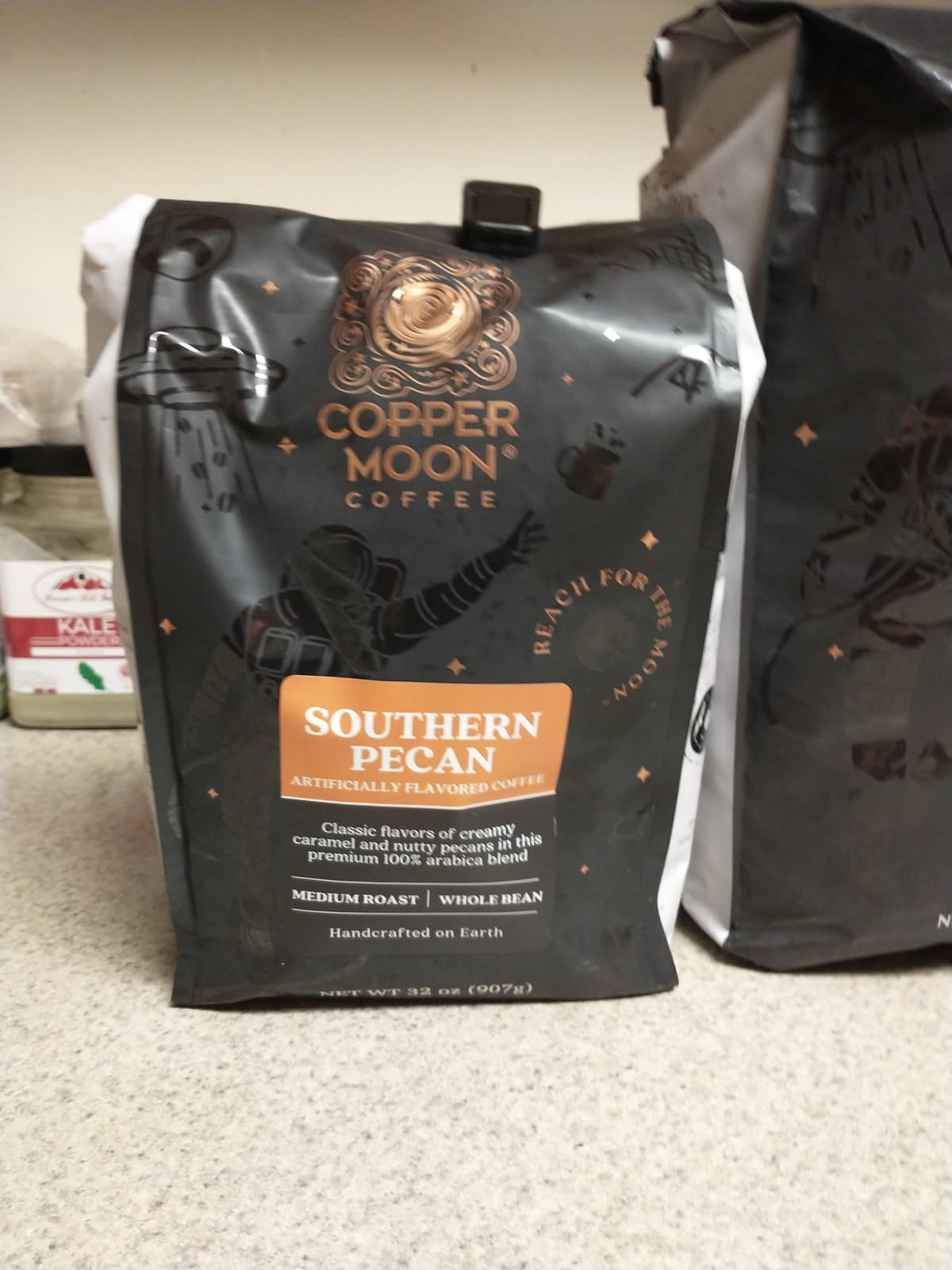 Copper Moon Whole Bean Coffee, Medium Roast, Southern Pecan Blend, 2 lb customer photo 1