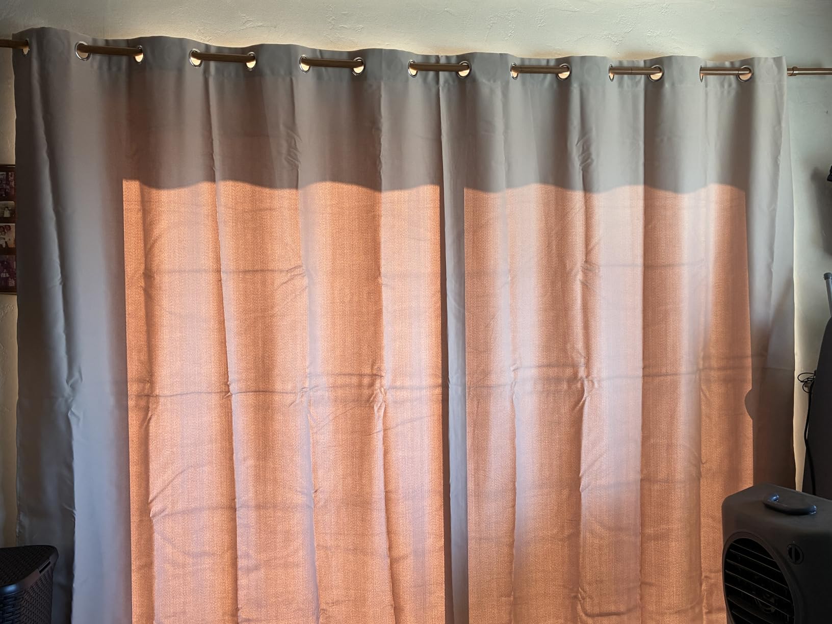 NICETOWN Soundproof Thermal Insulated Blackout Curtain Thermal Insulated Solid Grommet Room Darkening Drape for Dining Room (Single Panel, 42 inches by 84 inch, Black) customer photo 2
