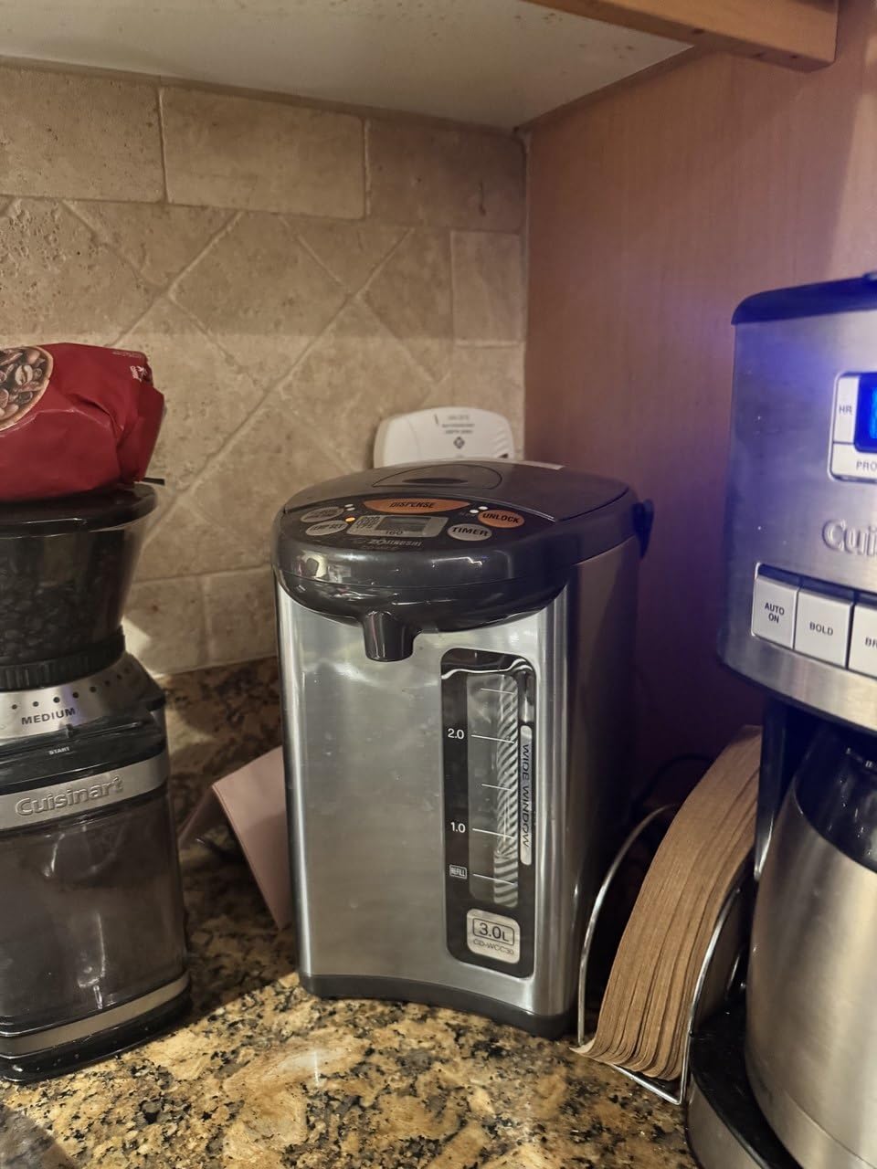 Zojirushi Micom Water Boiler and Warmer (135 oz. / 4L, Silver) | Four heat settings, Quick Temp mode, energy-saving operation customer photo 2