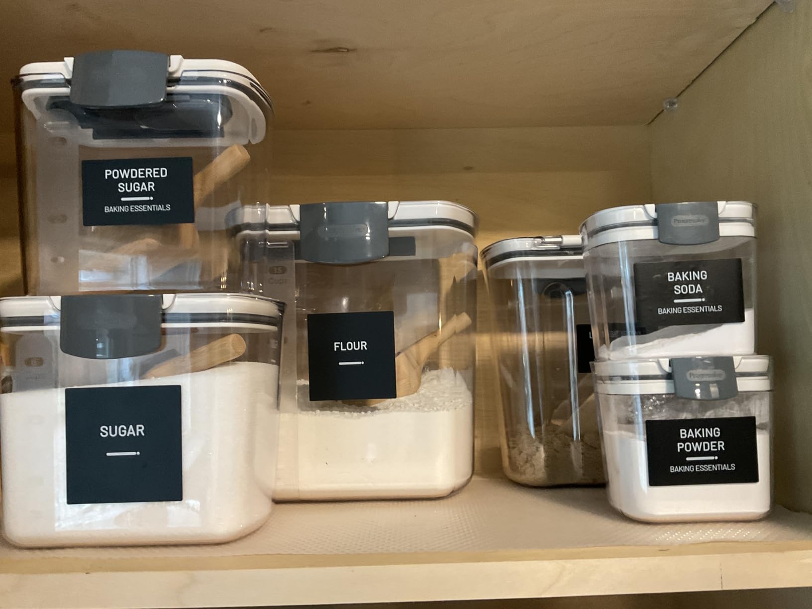 Progressive ProKeeper Baker's Airtight Kitchen Storage Canister Container Set for Flour, Sugar & More, Keeps Ingredients Fresh, with Accessories (Multicolor, 6- Piece) customer photo 2