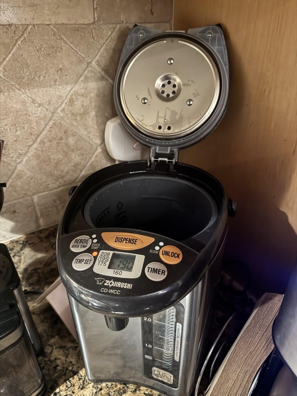 Zojirushi Micom Water Boiler and Warmer CD WCC30, 3.0l, 101 Oz (Silver) | Four heat settings, Quick Temp mode, actual temperature display, timer customer photo 1