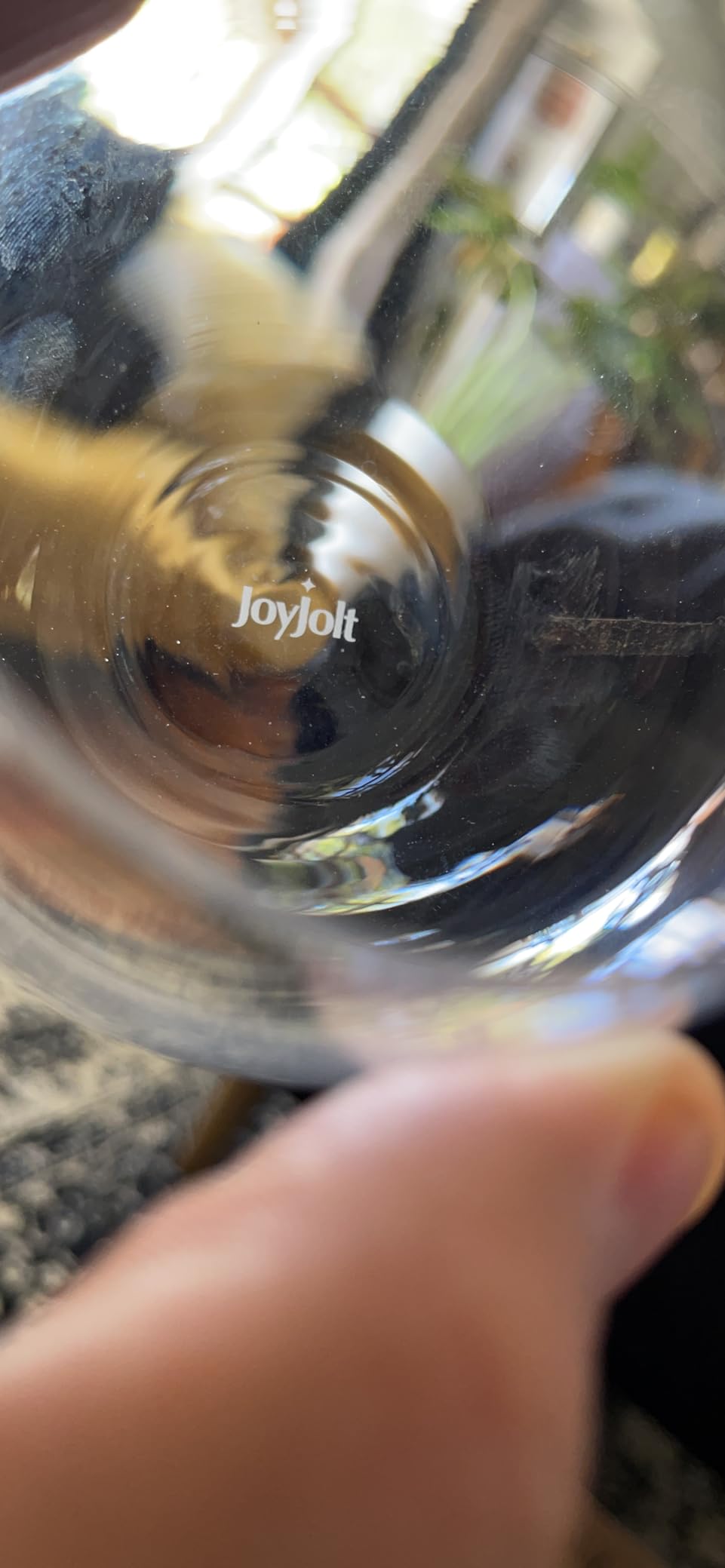 JoyJolt Spirits Stemless Wine Glasses for Red or White Wine (Set of 4)-15-Ounces customer photo 2