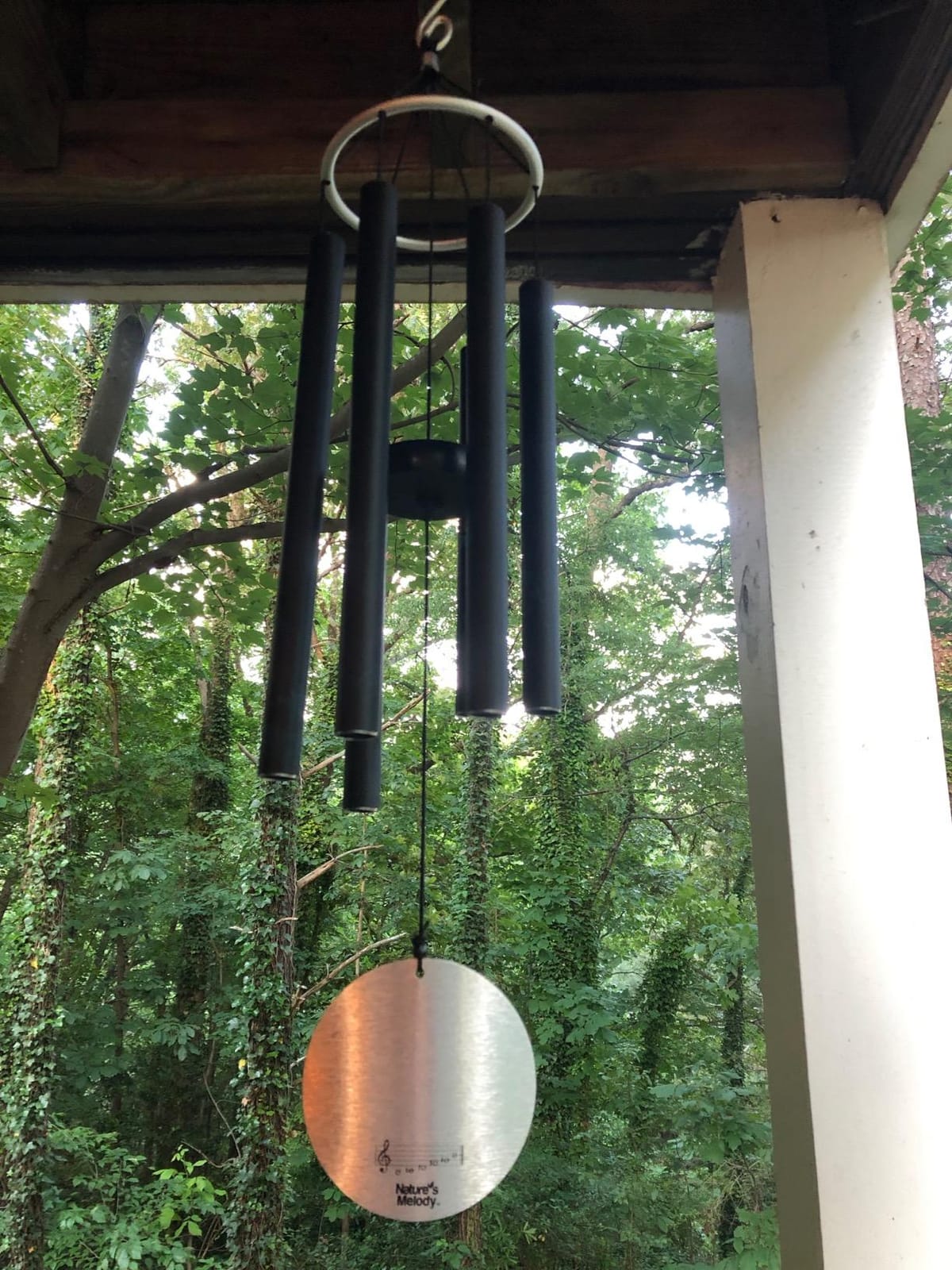 Nature's Melody Aureole Tunes Wind Chimes - Outdoor Windchime with 6 Tubes Tuned to B Pentatonic Scale, 100% Rustproof Aluminum, Powder Finish & S Hook Hanger for Sympathy, Memorial Gift or Zen Garden customer photo 1