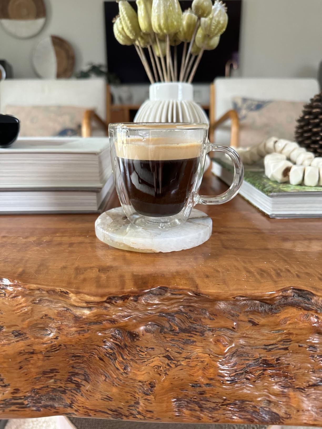 JoyJolt Savor Double Wall Insulated Glasses Espresso Mugs (Set of 2) - 5.4-Ounces customer photo 2