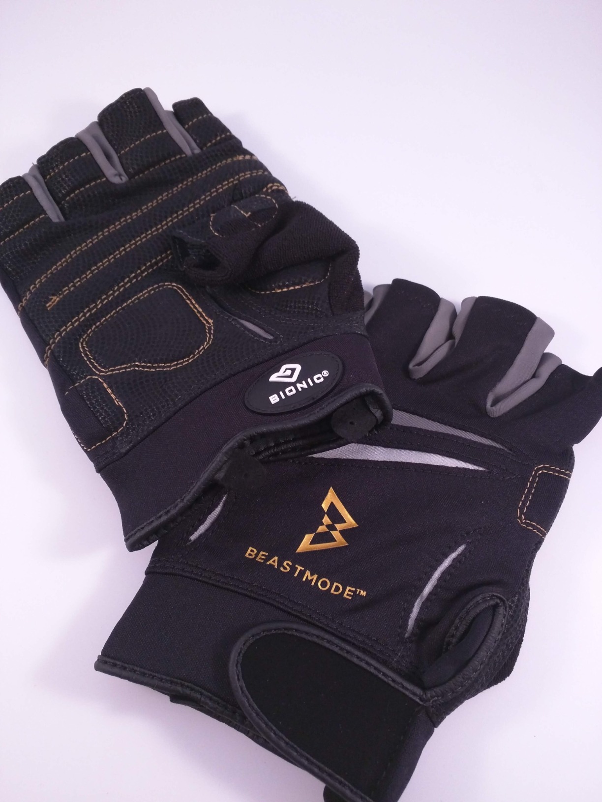 Bionic Men's Beastmode Half Finger Gym Workout Gloves customer photo 2
