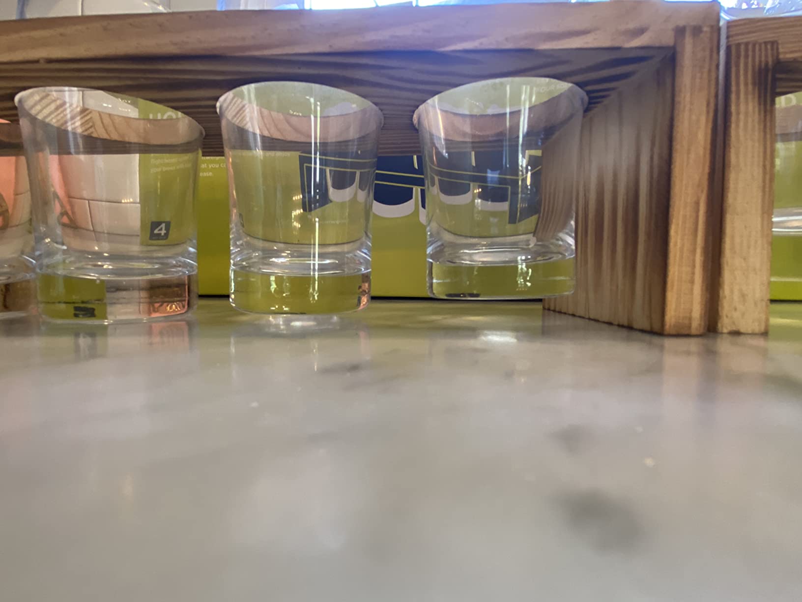 True Beer Flight Set, Tasting Glasses, Wooden Flight Board, Beer Tasting Set, 5oz, Set of 4 customer photo 2