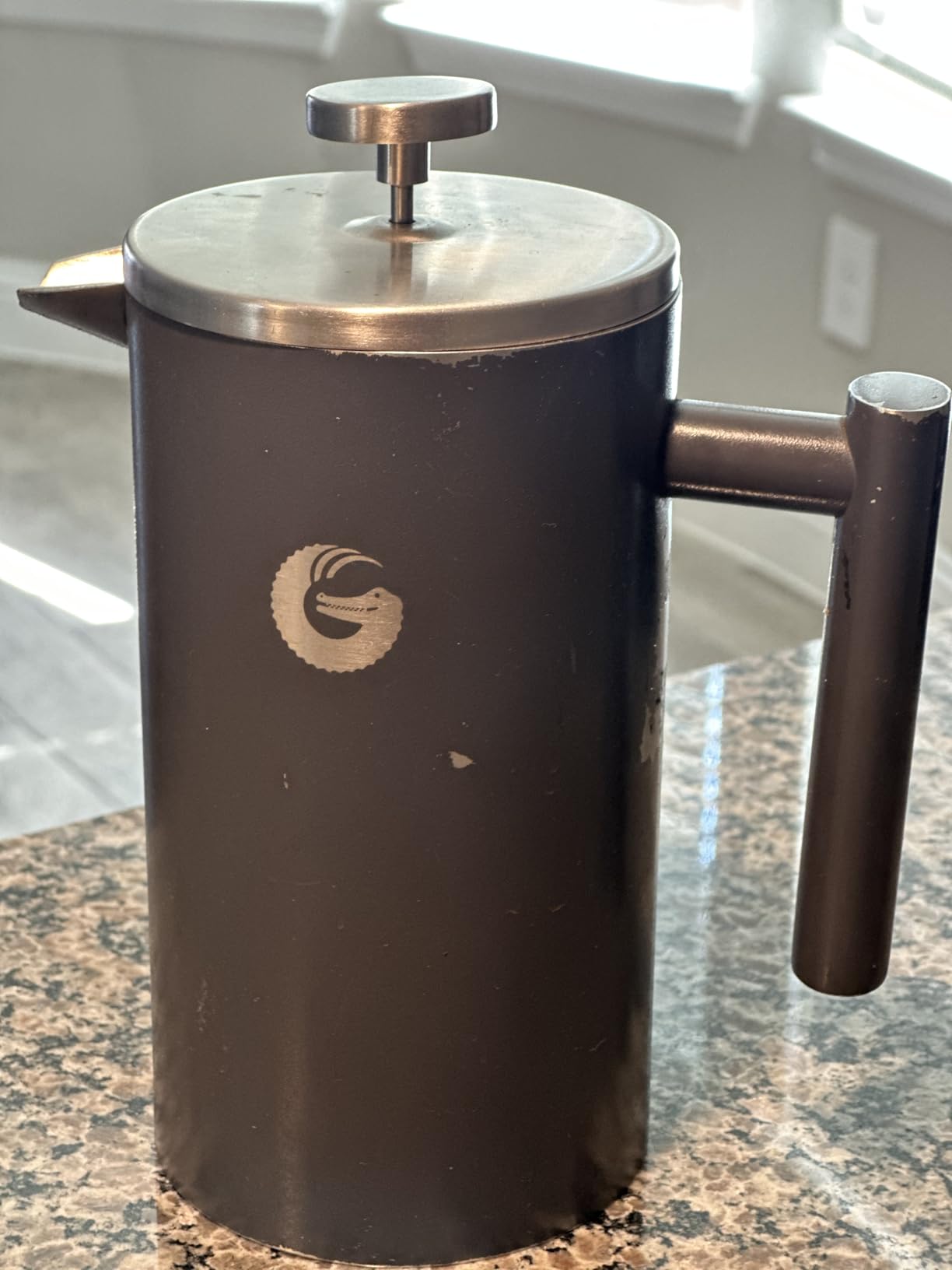 Coffee Gator French Press Coffee Maker 34 oz, Non-Toxic, Gray customer photo 2