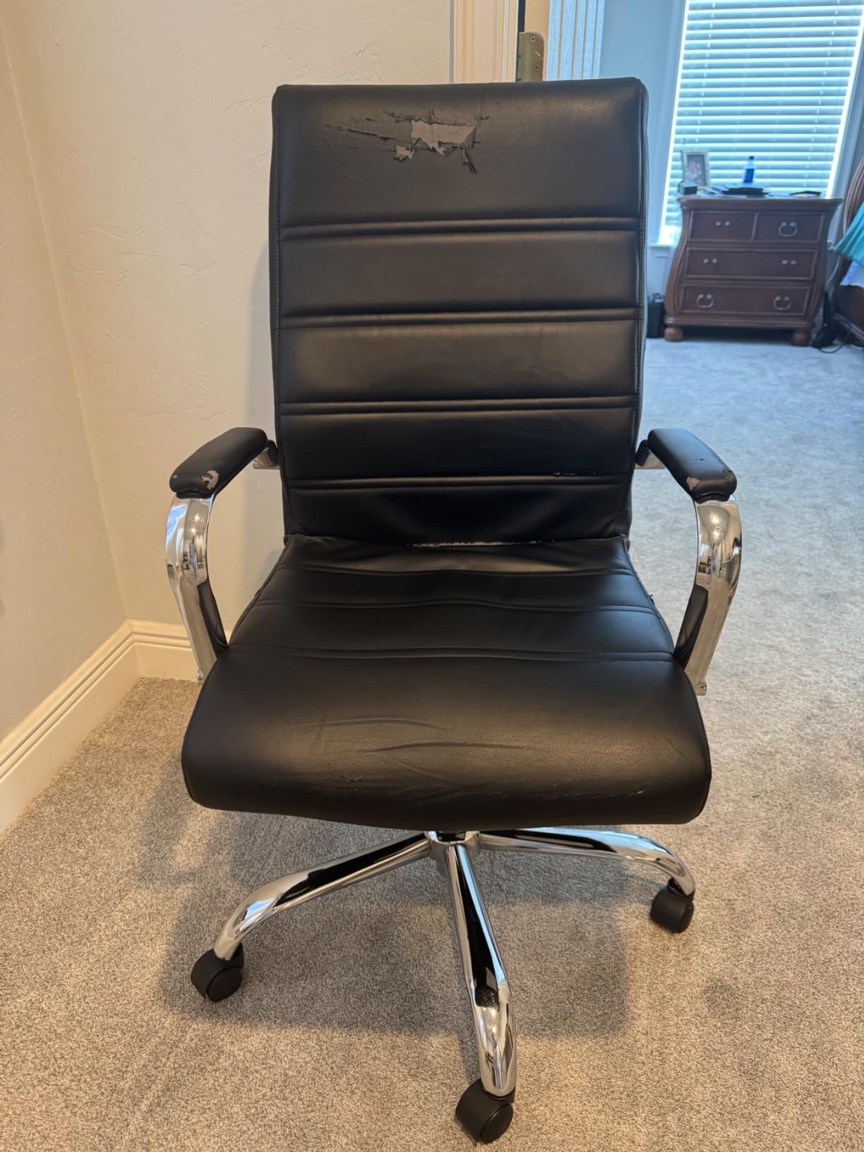 Flash Furniture High Back Office Chair - High Back LeatherSoft Executive Office Swivel Chair with Wheels | 360° Swivel, Height Adjustable, Commercial Grade customer photo 1