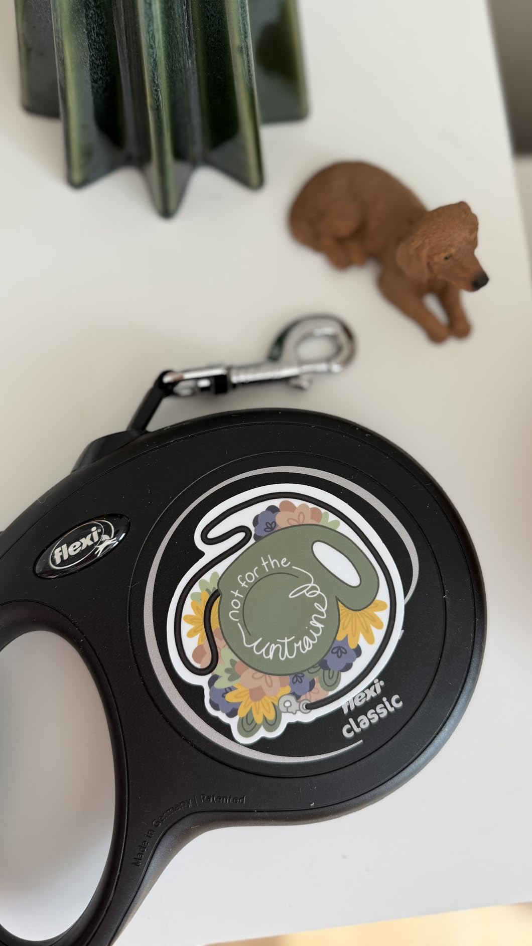 FLEXI Classic Tape Retractable Dog Leash, Large, 26 ft - Black | German engineered, original flexi leash, durable quality for dogs up to 110 lbs, tangle-free, walking, reliable brake system customer photo 2