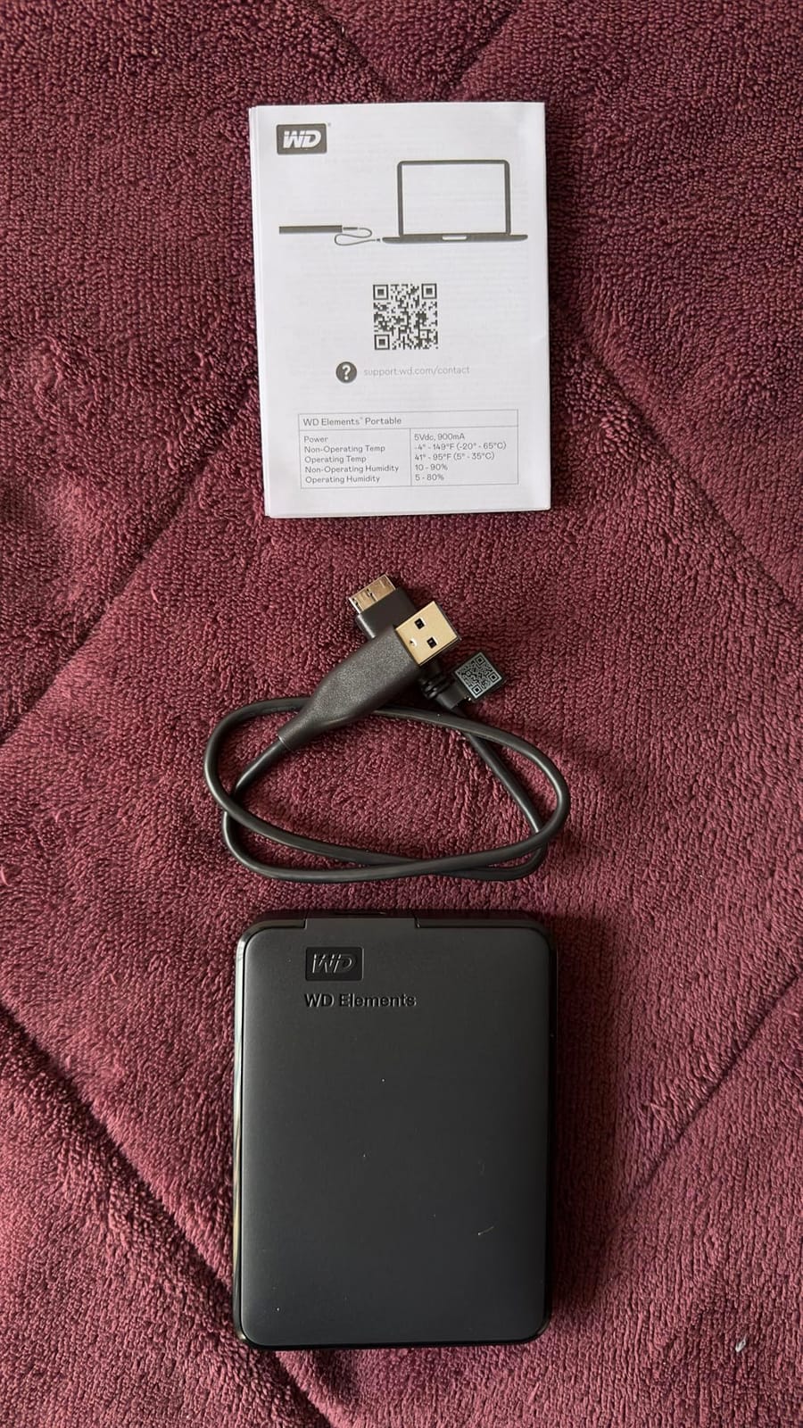 WD 2TB Elements Portable External Hard Drive for Windows, USB 3.2 Gen 1/USB 3.0 for PC & Mac, Plug and Play Ready - WDBU6Y0020BBK-WESN customer photo 1