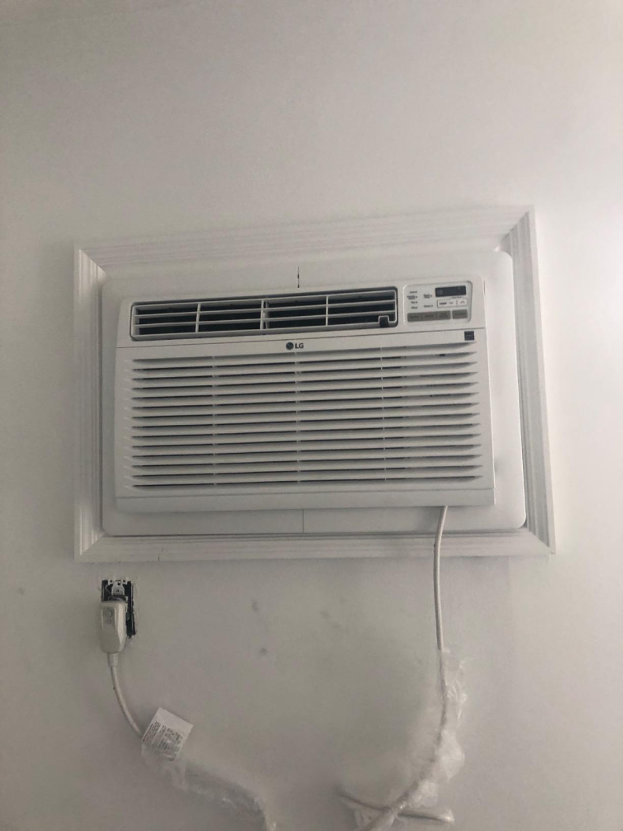 LG 7,800 BTU Through the Wall Air Conditioner, 115V, AC Wall Unit for Rooms up to 330 Sq. Ft., Perfect for Bedroom or Office, Wall Mounted AC Unit with Remote and 3 Cool & Fan Speeds, White customer photo 1