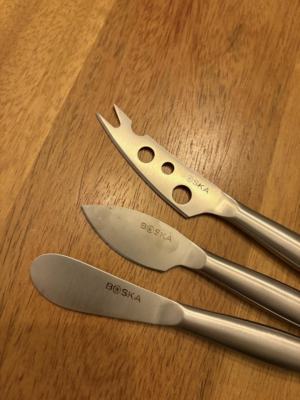 BOSKA Stainless Steel Cheese 4 Knife Set - Mini Copenhagen Knives for All Types of Cheese - Silver Non-Stick - Dishwasher Safe - for Kitchen Cooking customer photo 2