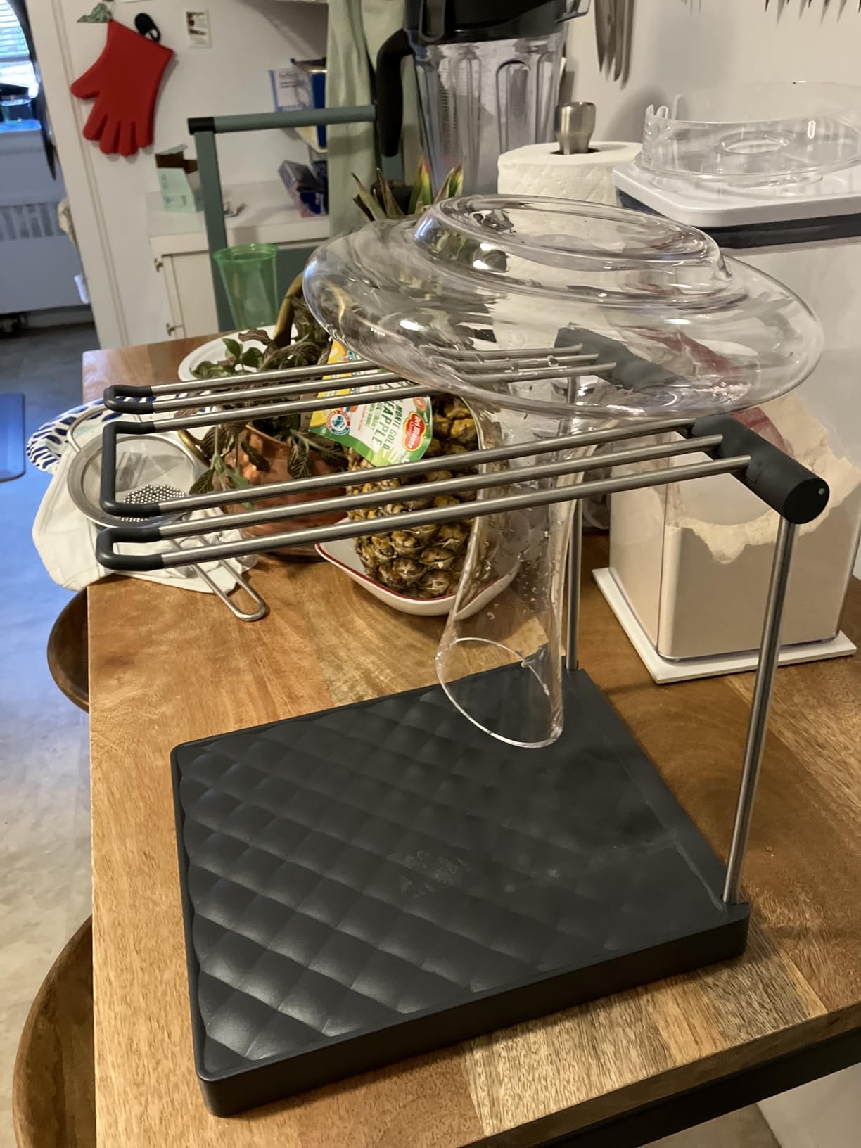 Kohler K-8628-CHR Wine Glass Drying Rack, Wine Glasses Rack Organizer, Folding Drying Rack for 6 Wine Glasses, Charcoal customer photo 1