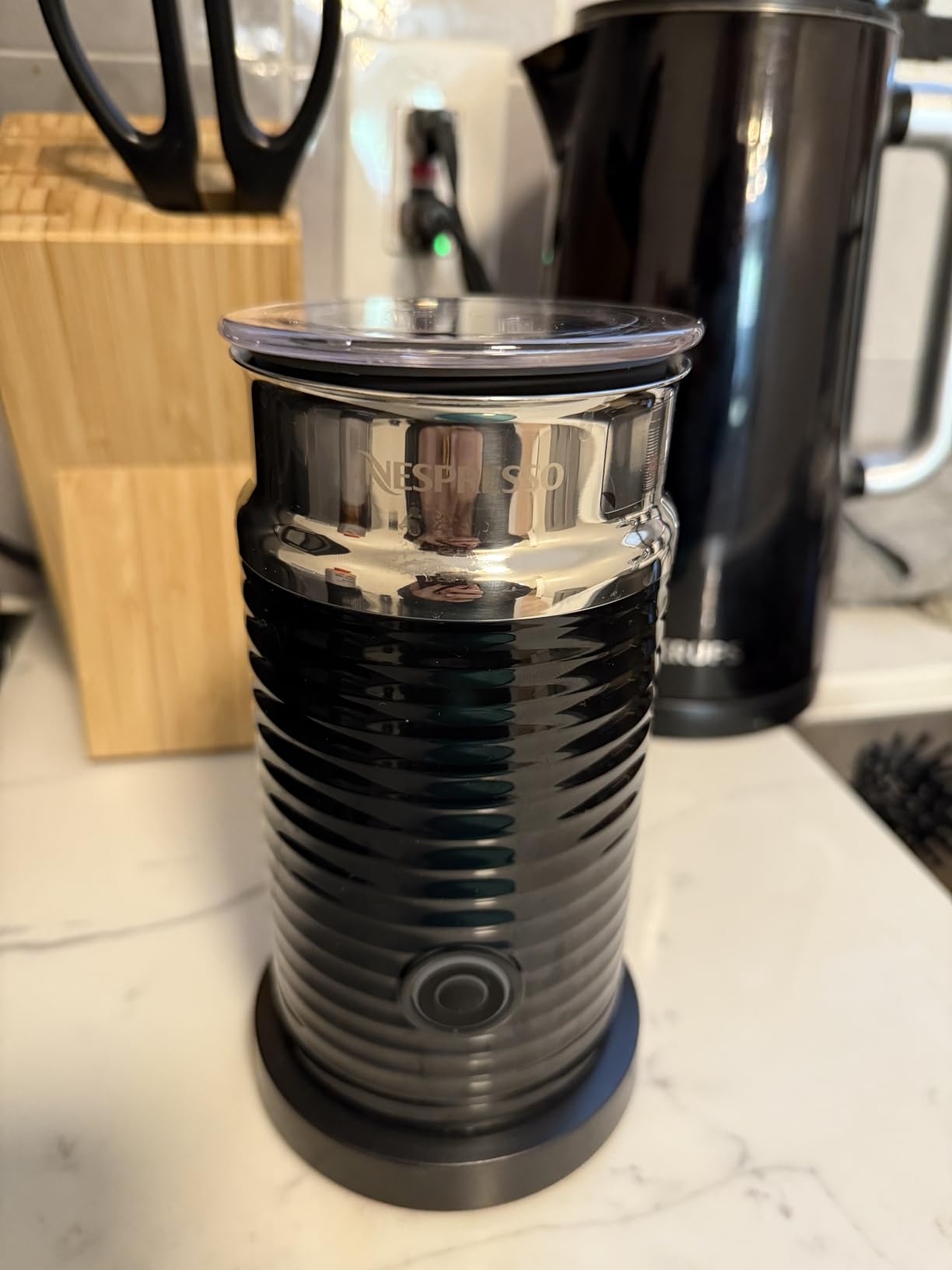 Nespresso Aeroccino 3 Milk Frother, Black, Steel customer photo 2