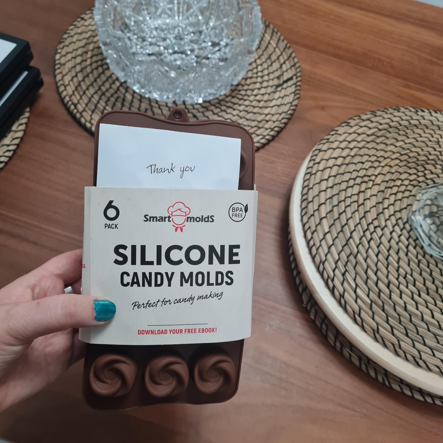Chocolate Molds Silicone - Set of 6 - Non-Stick & Food Grade - Free eBook | Chocolate Molds Silicone for Jelly Candies, Truffles, Bath Melts & Candles - Dishwasher Safe customer photo 1