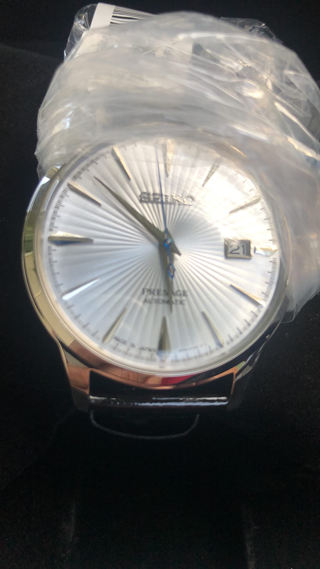 SEIKO PRESAGE Automatic Ice Blue Cocktail Time Sky Diving SRPB43J1 customer photo 2