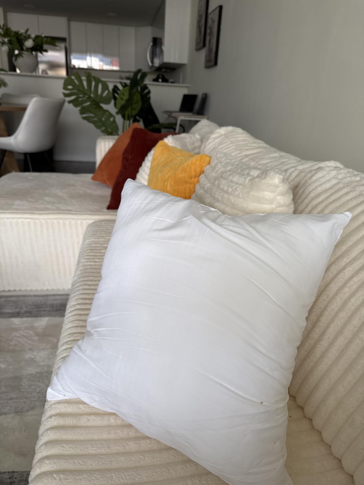 Utopia Bedding Throw Pillows, Decorative 18x18 Pillow Inserts, Set of 4 | Down alternative pillow insert with plush fluffy fill for beds sofas couches and chairs customer photo 2