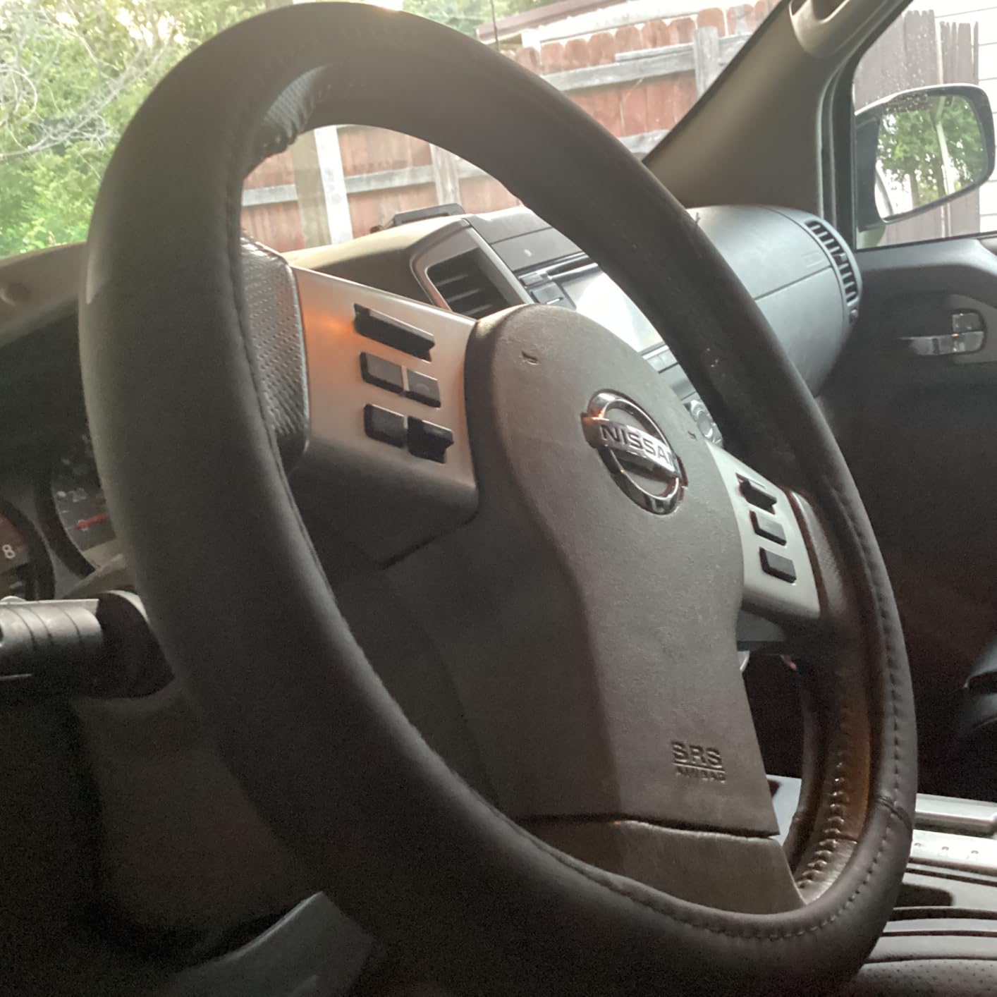Valleycomfy Microfiber Leather Steering Wheel Cover Universal 15 inch (Black) customer photo 2