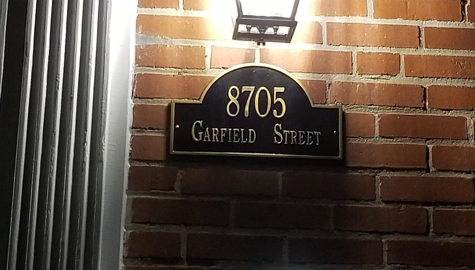 Whitehall Personalized Cast Metal Address Plaque with Arch Top. Made in the USA. Display Your Address and Street Name. Custom House Number Sign. Wall Mounted Sign. customer photo 1